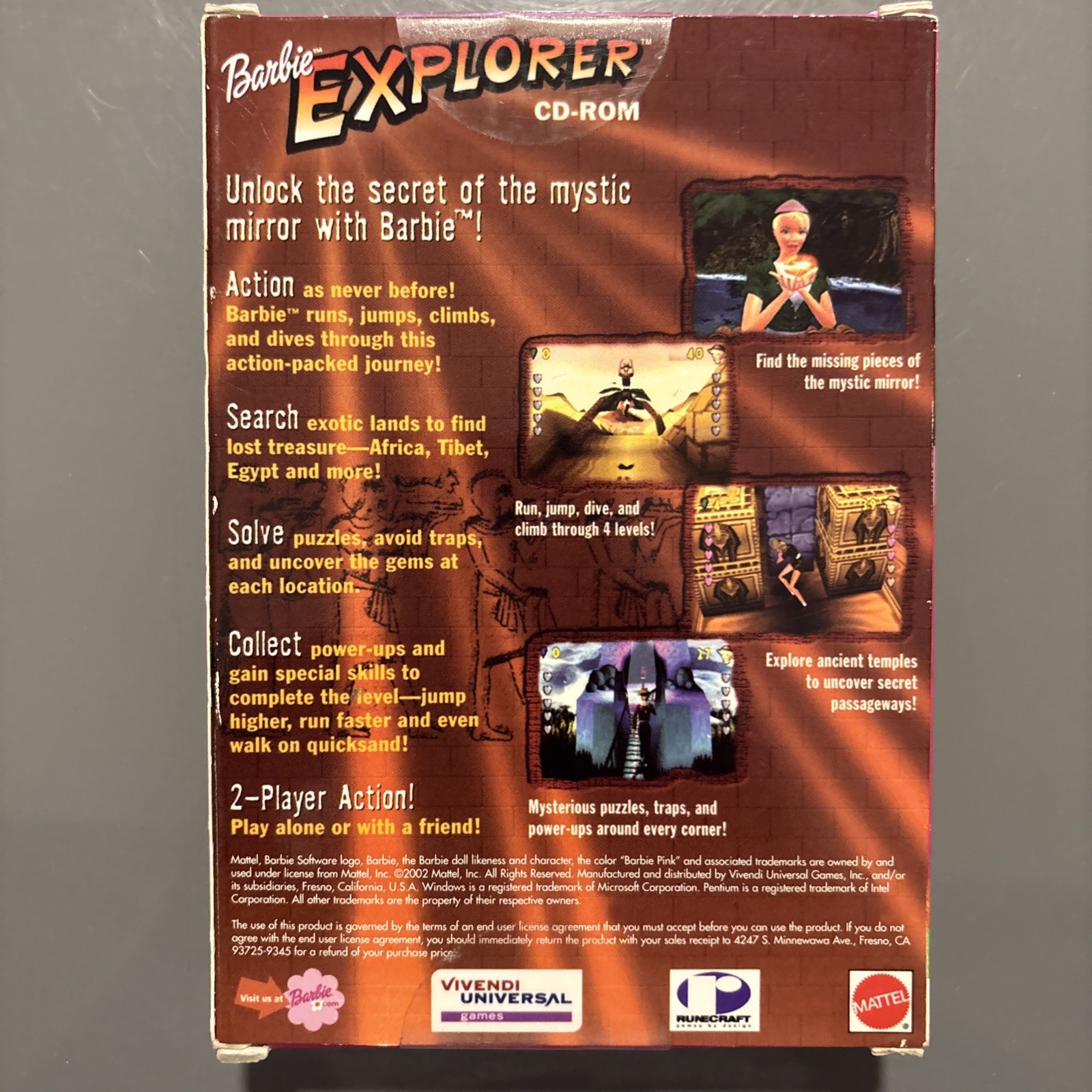 Vintage 2002 Barbie Explorer CD-ROM Windows PC Video Game Mattel – New Sealed