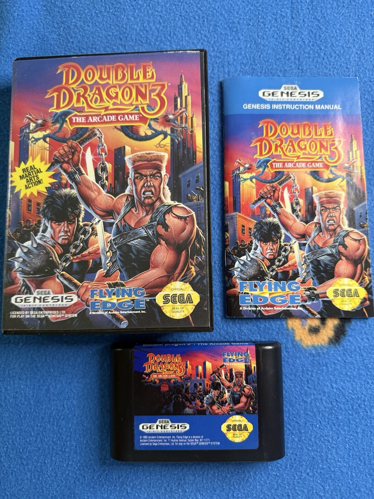 Double Dragon iii 3 The Arcade Game Sega Genesis Cib