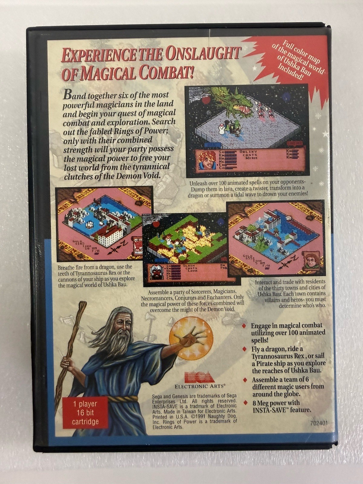 Rings of Power (Sega Genesis, 1991) CIB Complete – 100% Authentic – TESTED