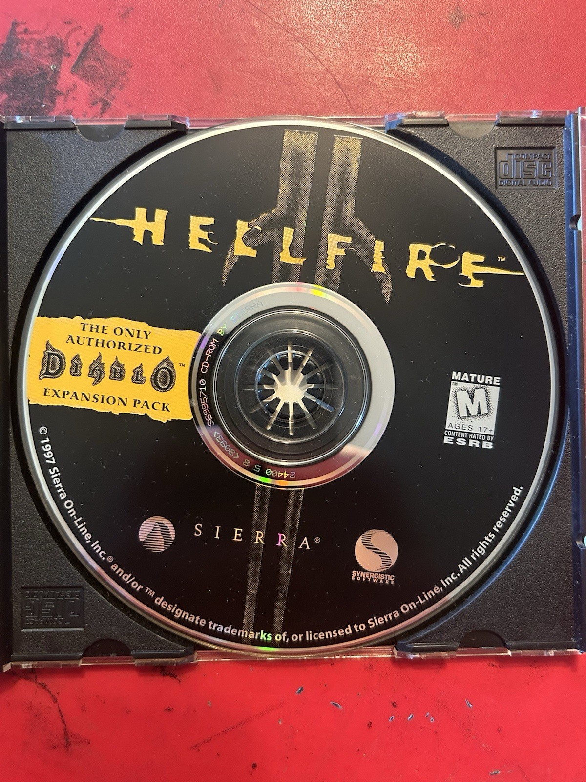 Hellfire: Diablo Expansion Pack (PC, 1997) Disc only**