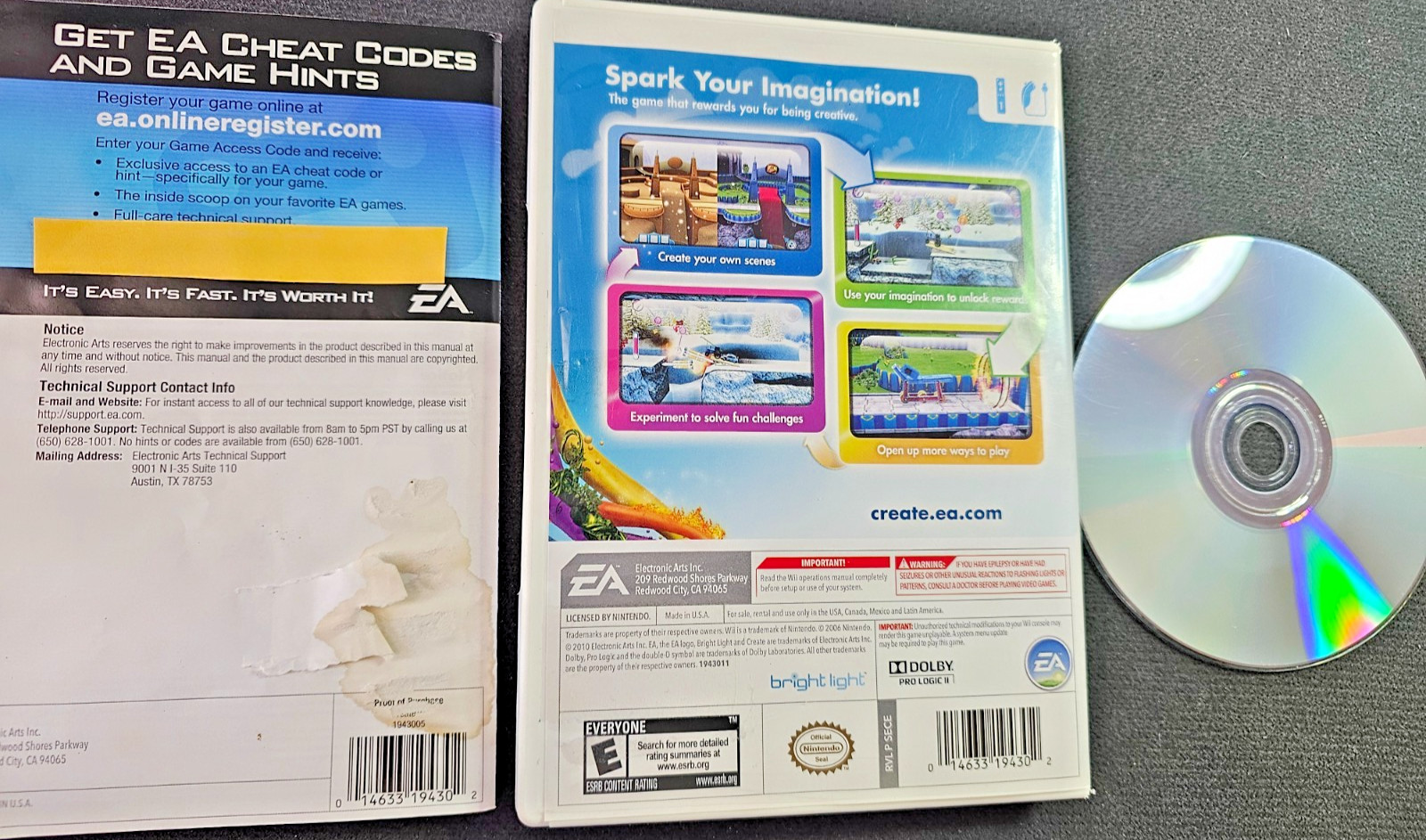 Create: Your Imagination – Wii – Electronic Arts – Wii Video Game