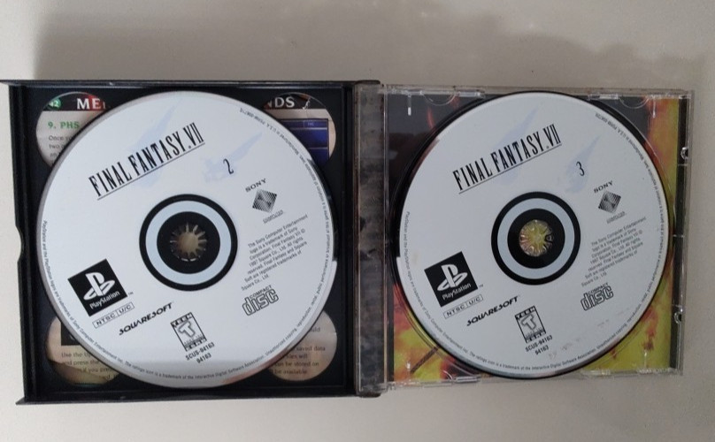 PlayStation 1 Black Label Final Fantasy VII Greatest Hits 3 Dicks & Manual See d