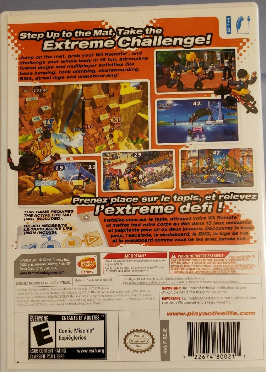 Active Life: Extreme Challenge (Nintendo Wii, 2009) FREE SHIPPING!