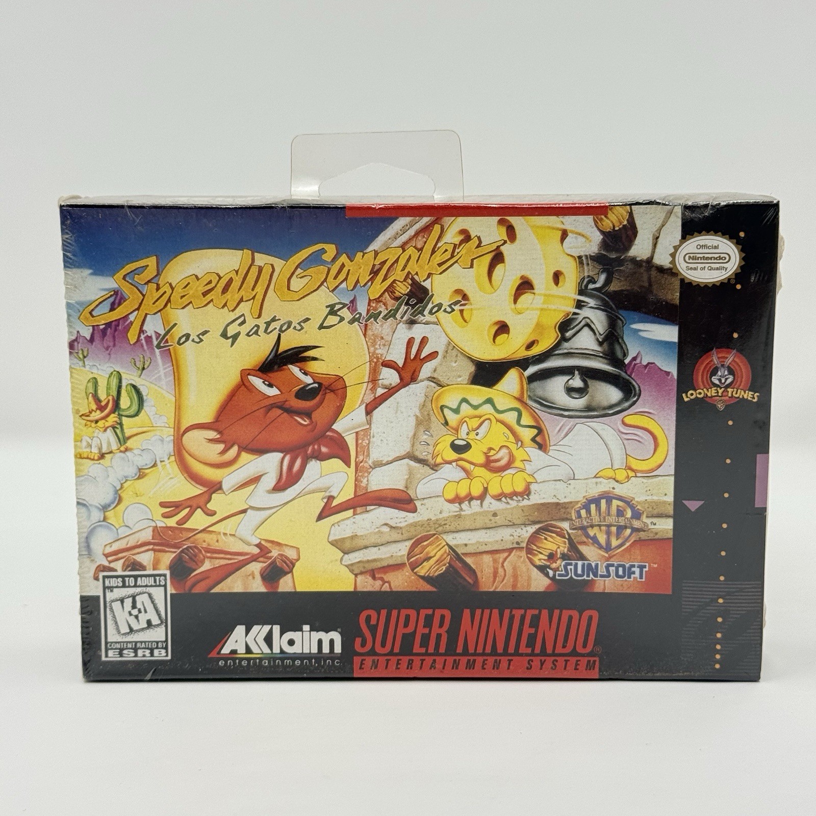 Speedy Gonzales Los Gatos Bandidos SNES Factory Sealed Hang Tab Mexico