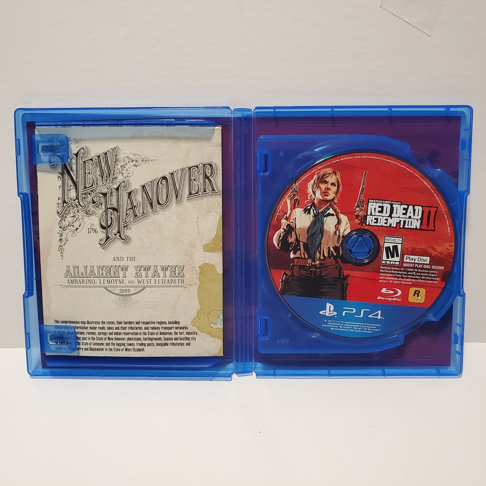 RED DEAD REDEMPTION 2 – Sony PlayStation 4 PS4 Complete W/ Map 2018 READ DESCRIP