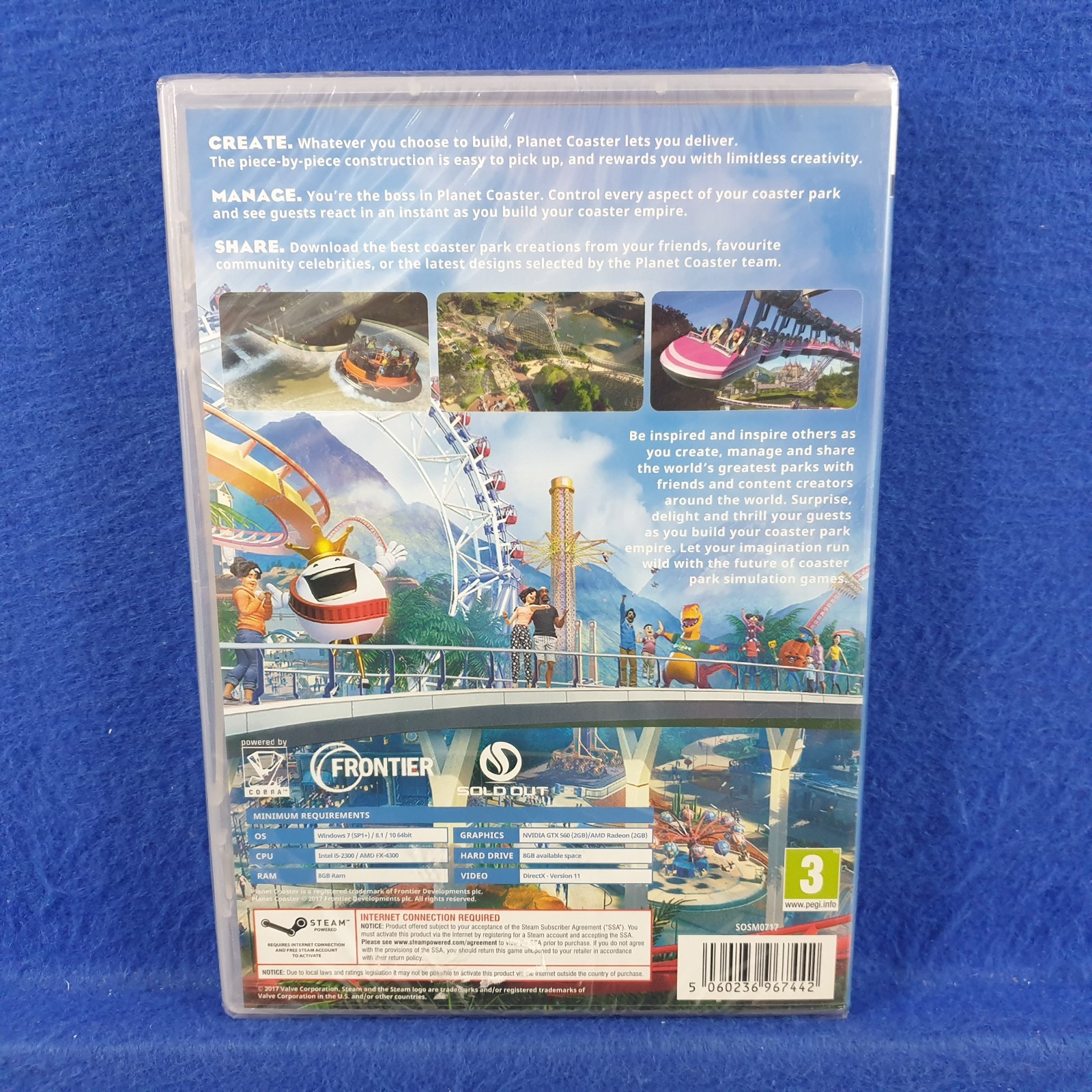 pc PLANET COASTER Physical Disc Version NEW and SEALED PAL Version (Works in US)