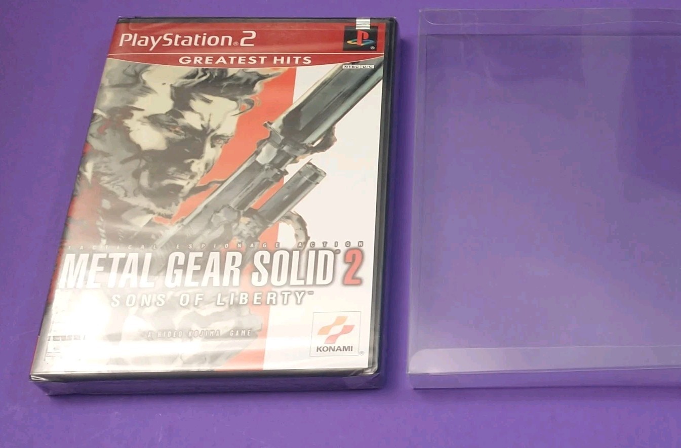 SEALED Metal Gear Solid 2 Greatest Hits (Sony PS2) Protective Case SAFE SHIPPING
