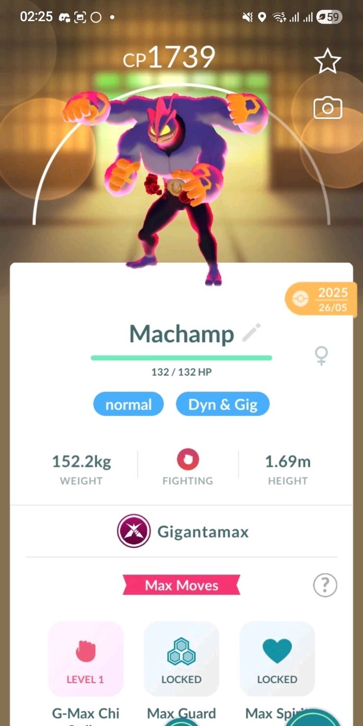 Gigantamax Machamp Pokemon Fast Same Day Go