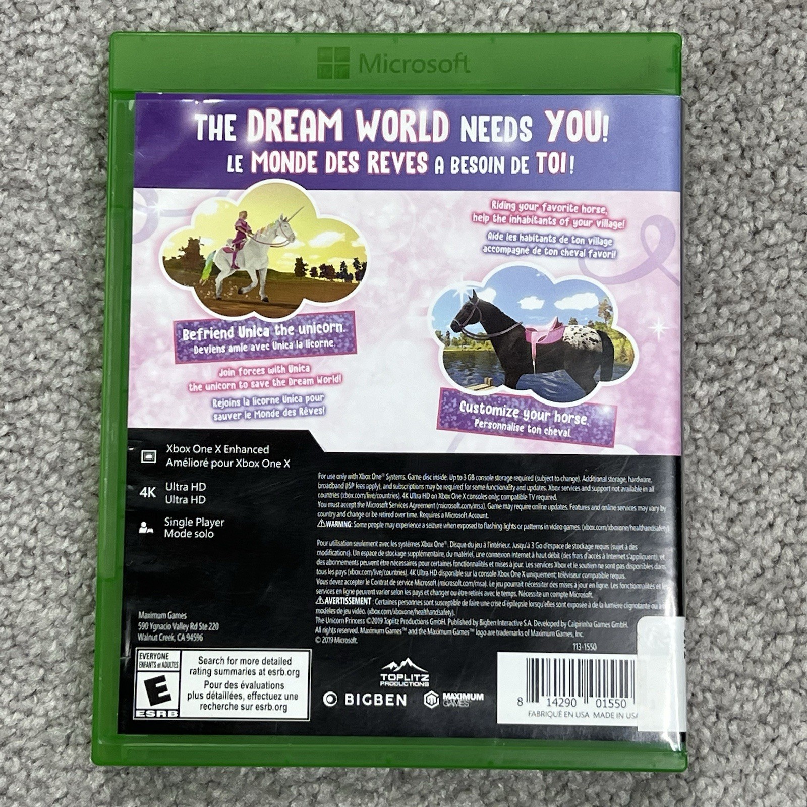 The Unicorn Princess Xbox One Microsoft Tested & Working