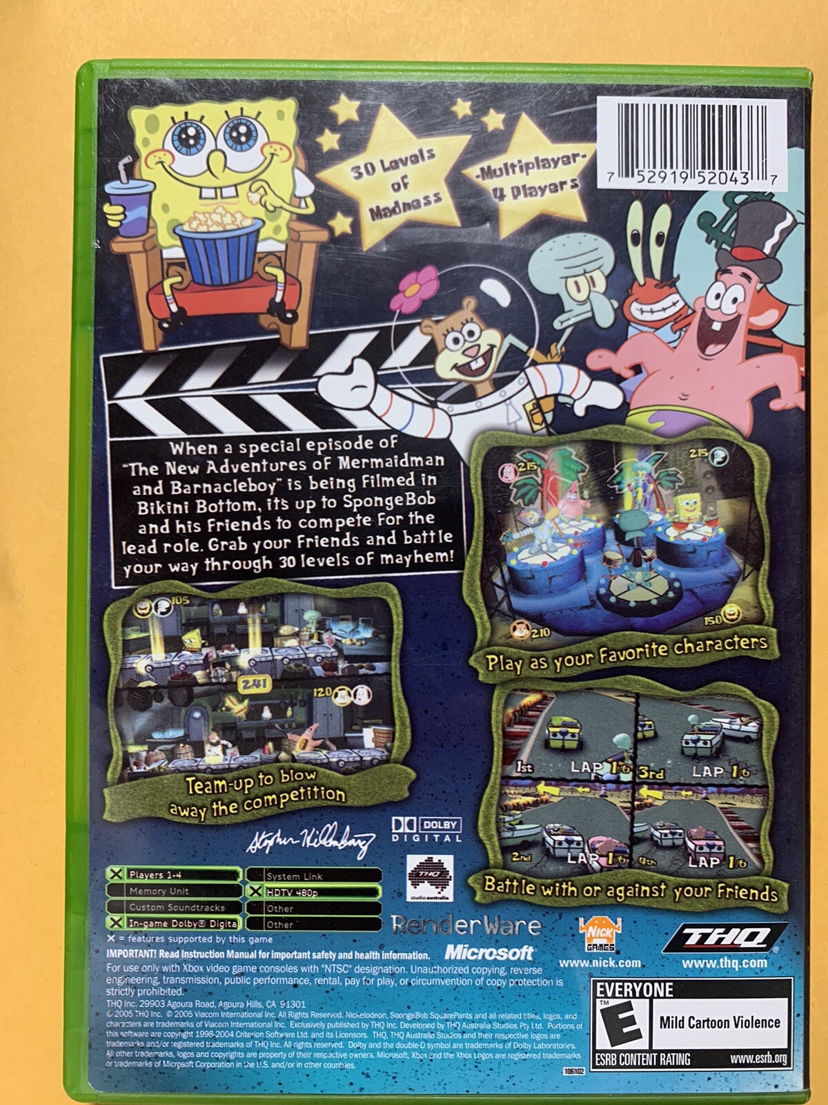 SpongeBob SquarePants: Lights, Camera, Pants (Xbox) TESTED & WORKING!!!