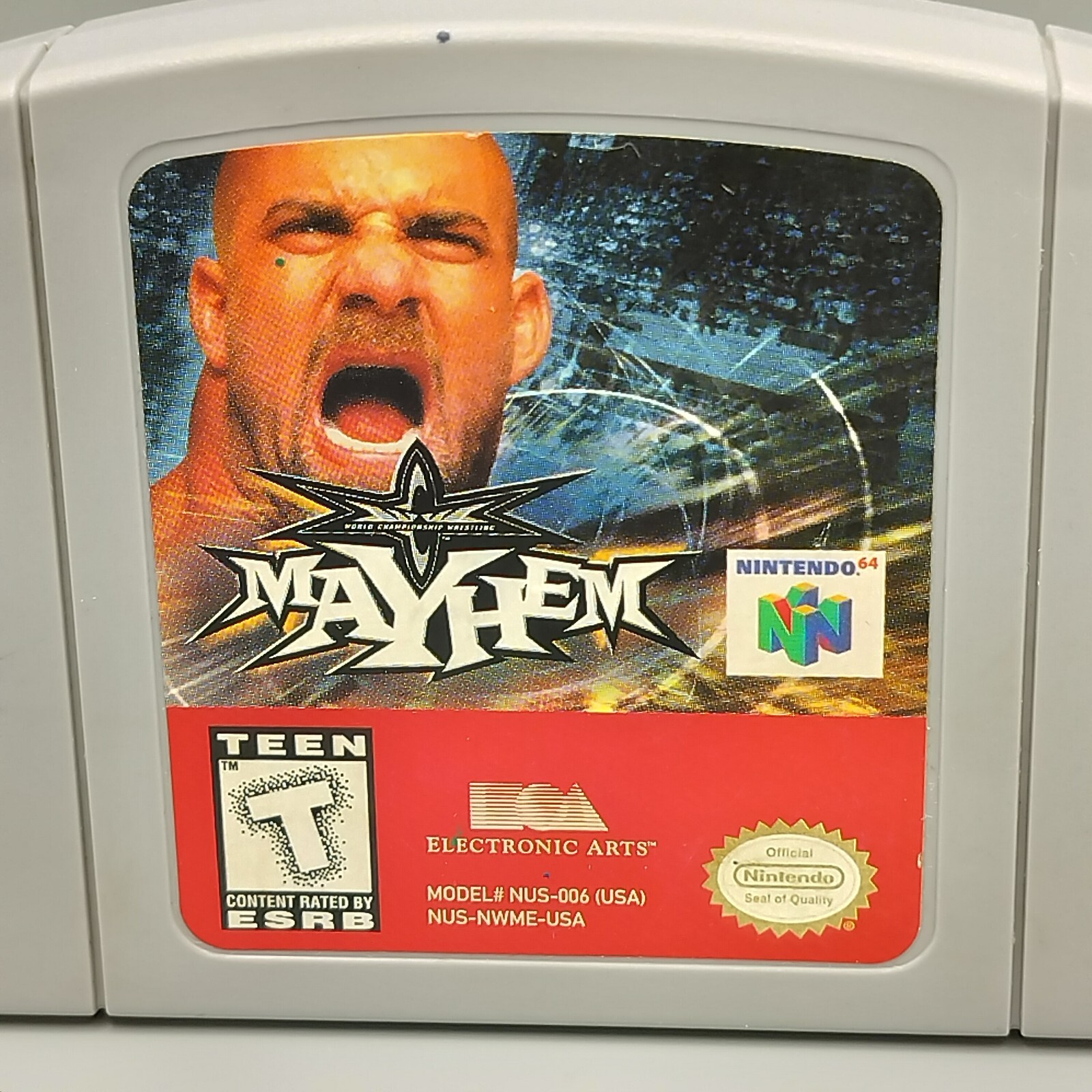 WCW Mayhem (Nintendo 64, 1999) Authentic N64 Tested Working Cartridge Only
