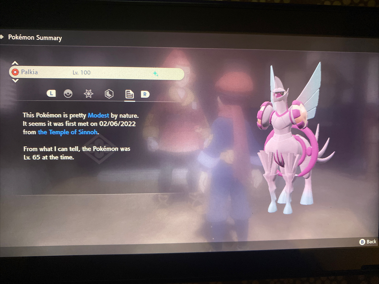 Pokemon Legends Arceus Shiny Palkia (Origin) Max Effort Fast Delivery