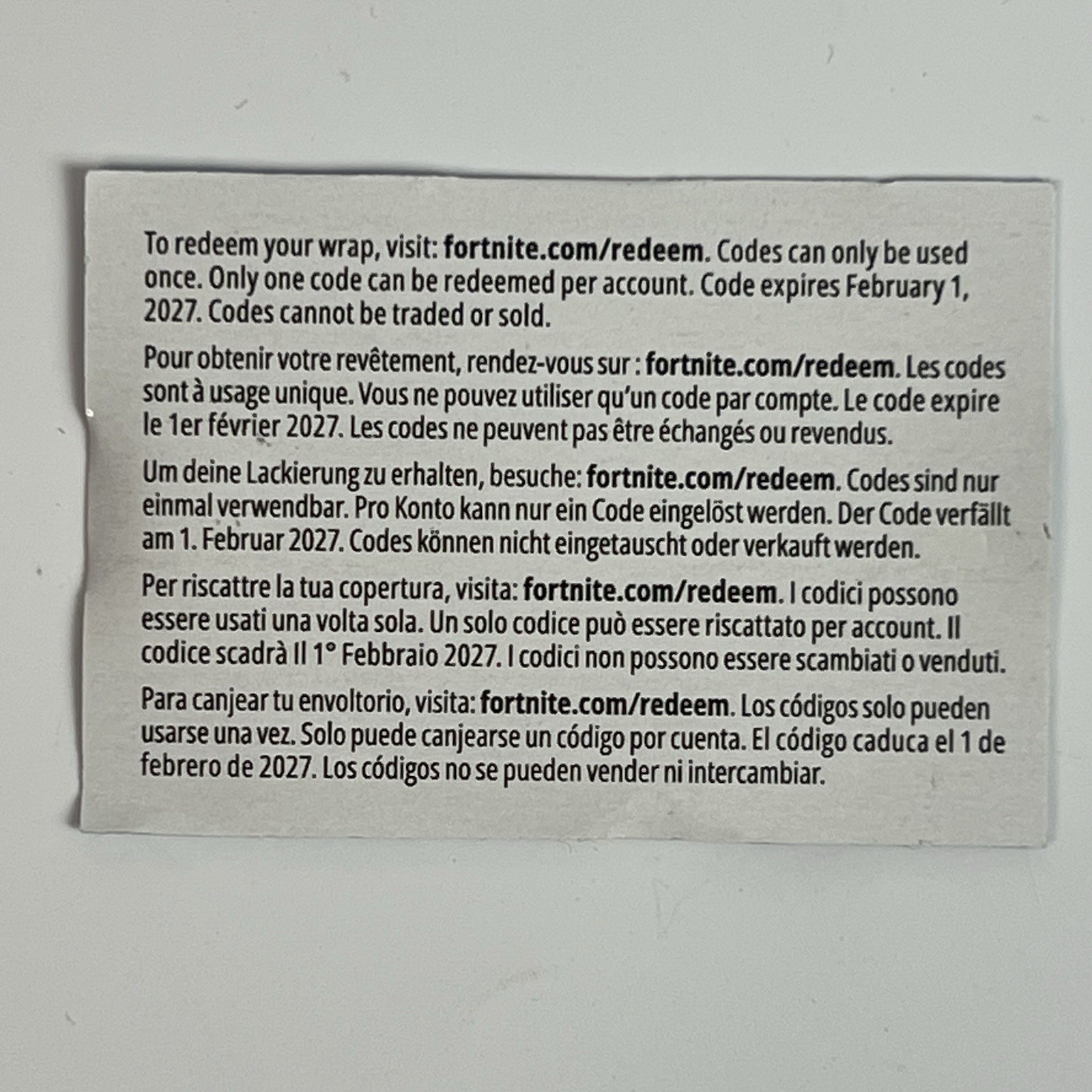 Fortnite Manic Mosaic Wrap Code Card New