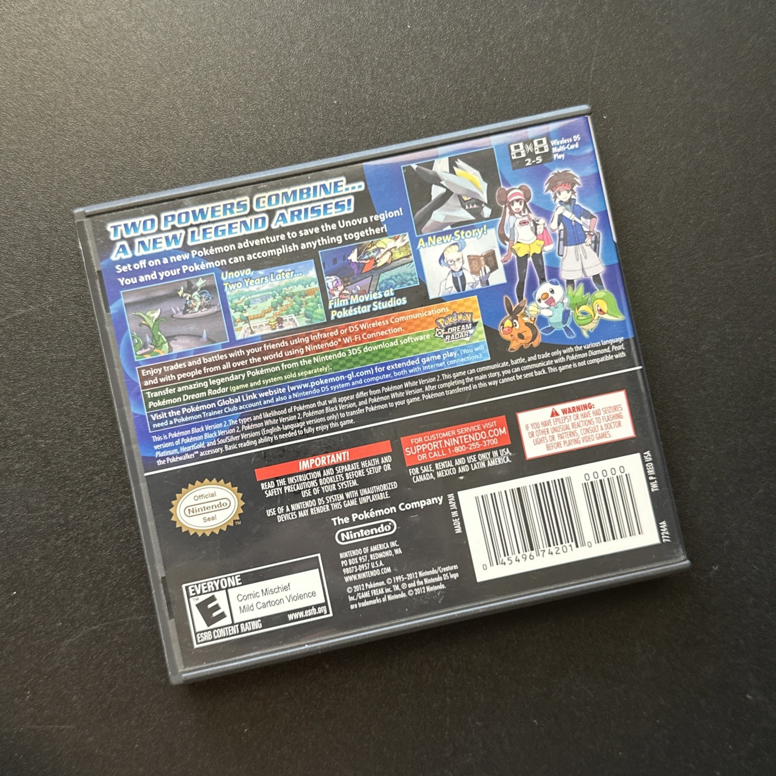Pokémon Black Version 2 Authentic Nintendo DS 2012 CIB With Manual Case Inserts