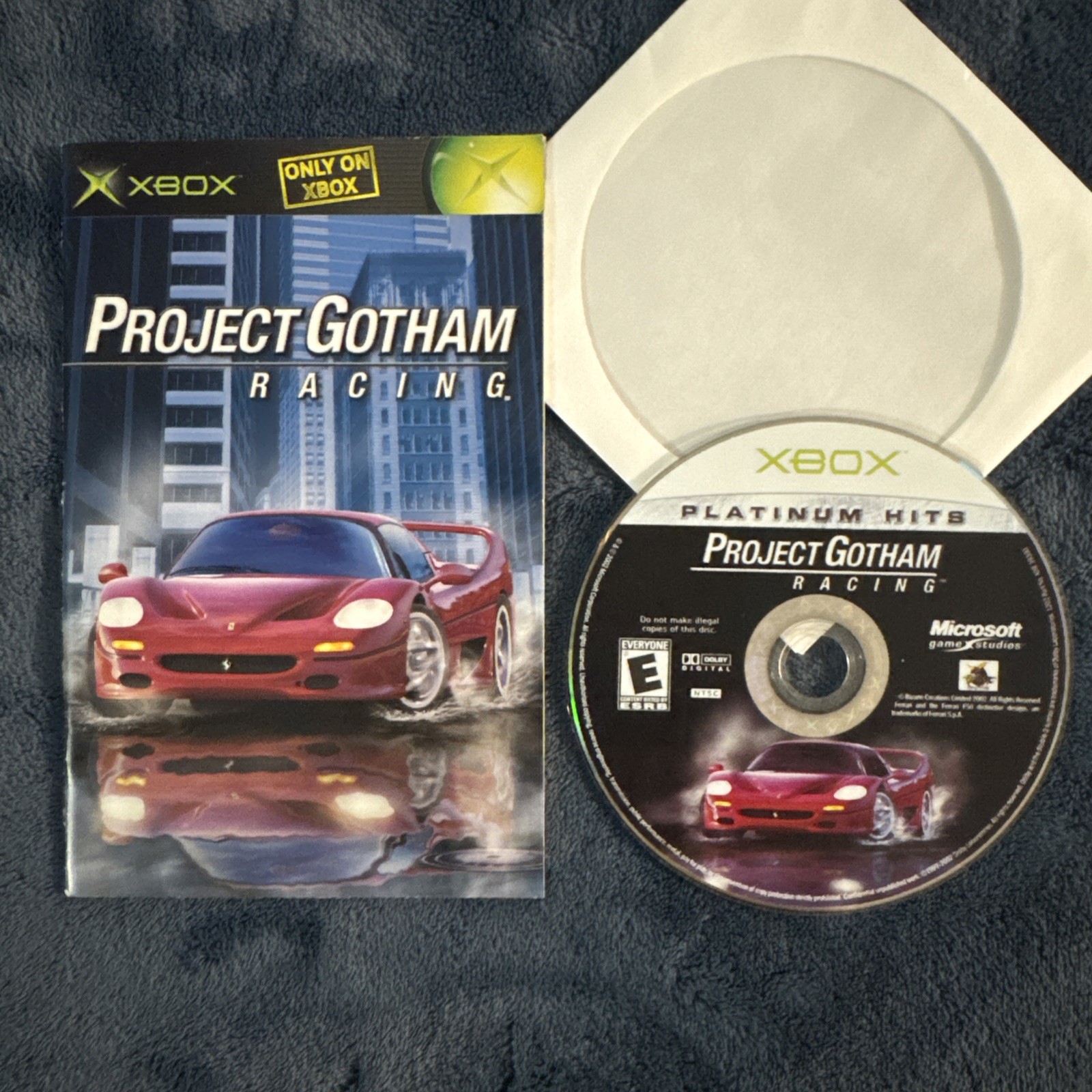 Project Gotham Racing | Platinum Hits (Xbox Original, 2001) Disc & Manual Only
