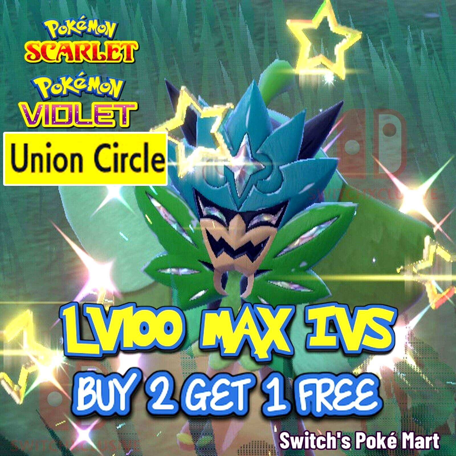✨ SHINY OGERPON PERFECT IVS WITH MASTER BALL TEAL MASK DLC NEW POKEMON ✨