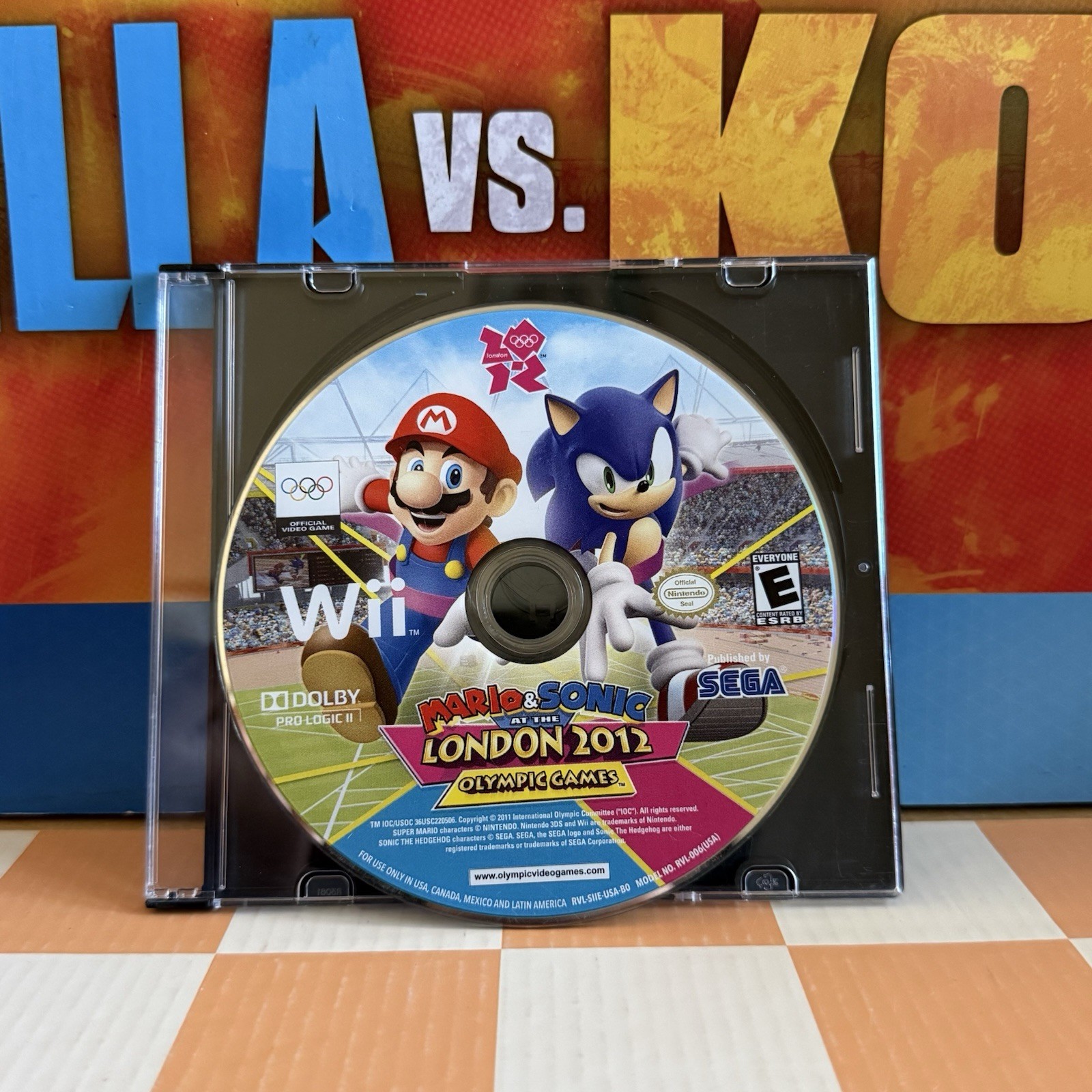 Mario & Sonic At The London 2012 Olympic Games (Nintendo Wii, 2011) Disc Only
