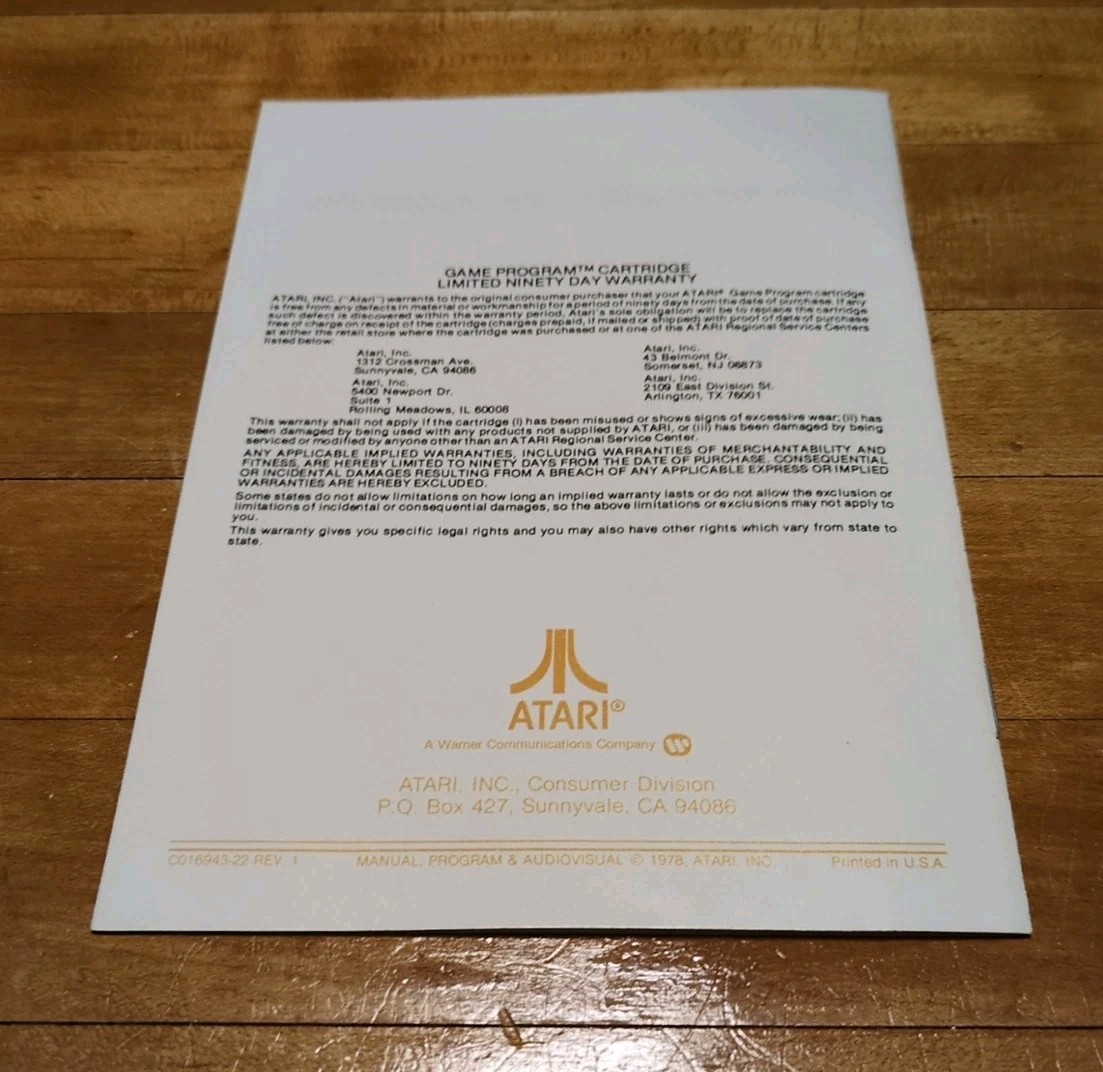Breakout (for Atari 2600) Complete in Box CIB