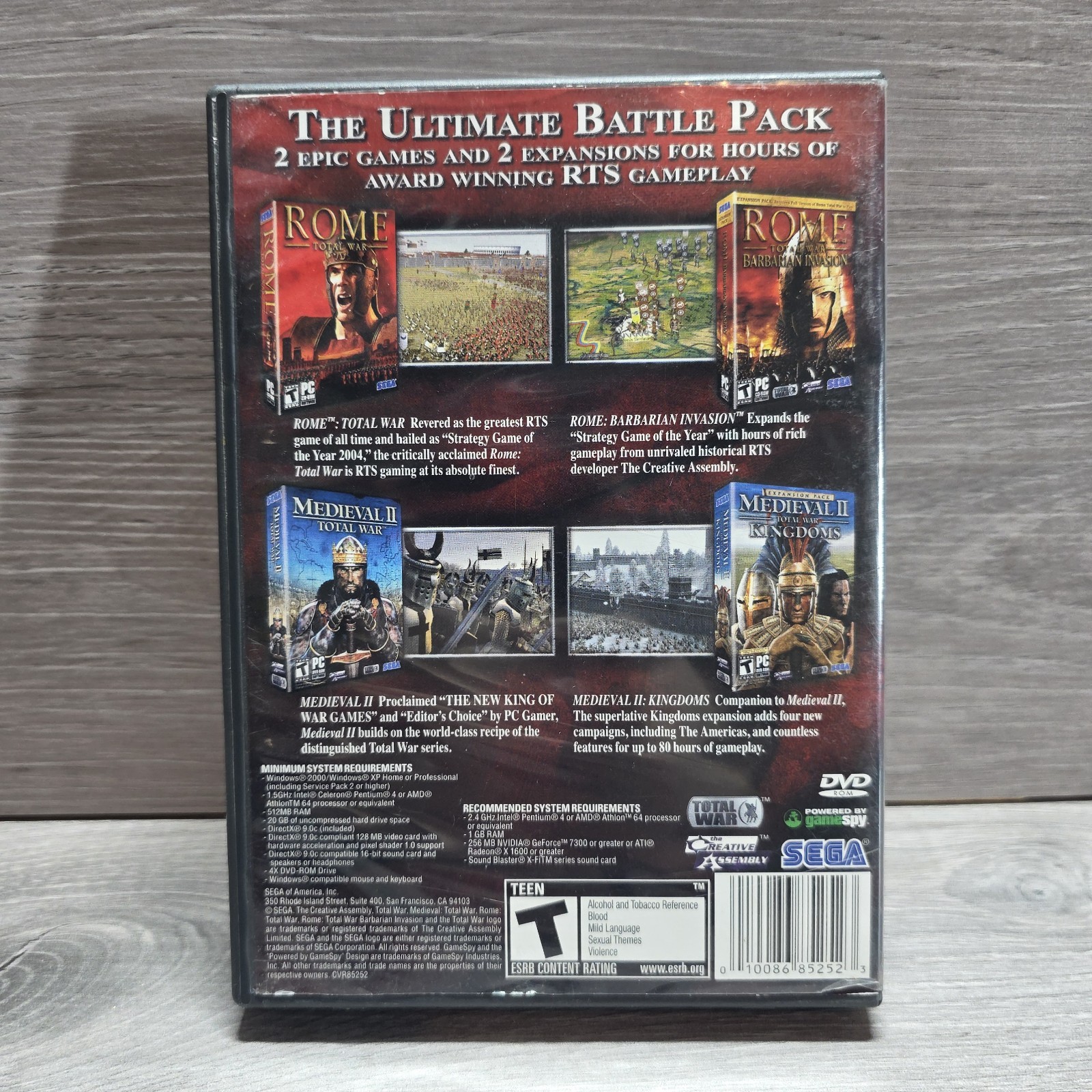 Total War Battle Pack (PC, 2010), CDs and Case – 4 game combo all discs