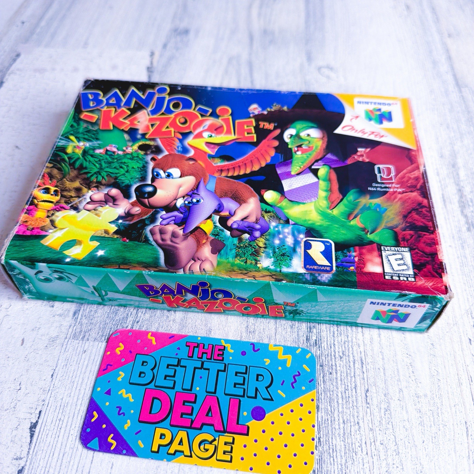 Banjo-Kazooie Nintendo 64 Platformer by Rareware with Box and Game Only