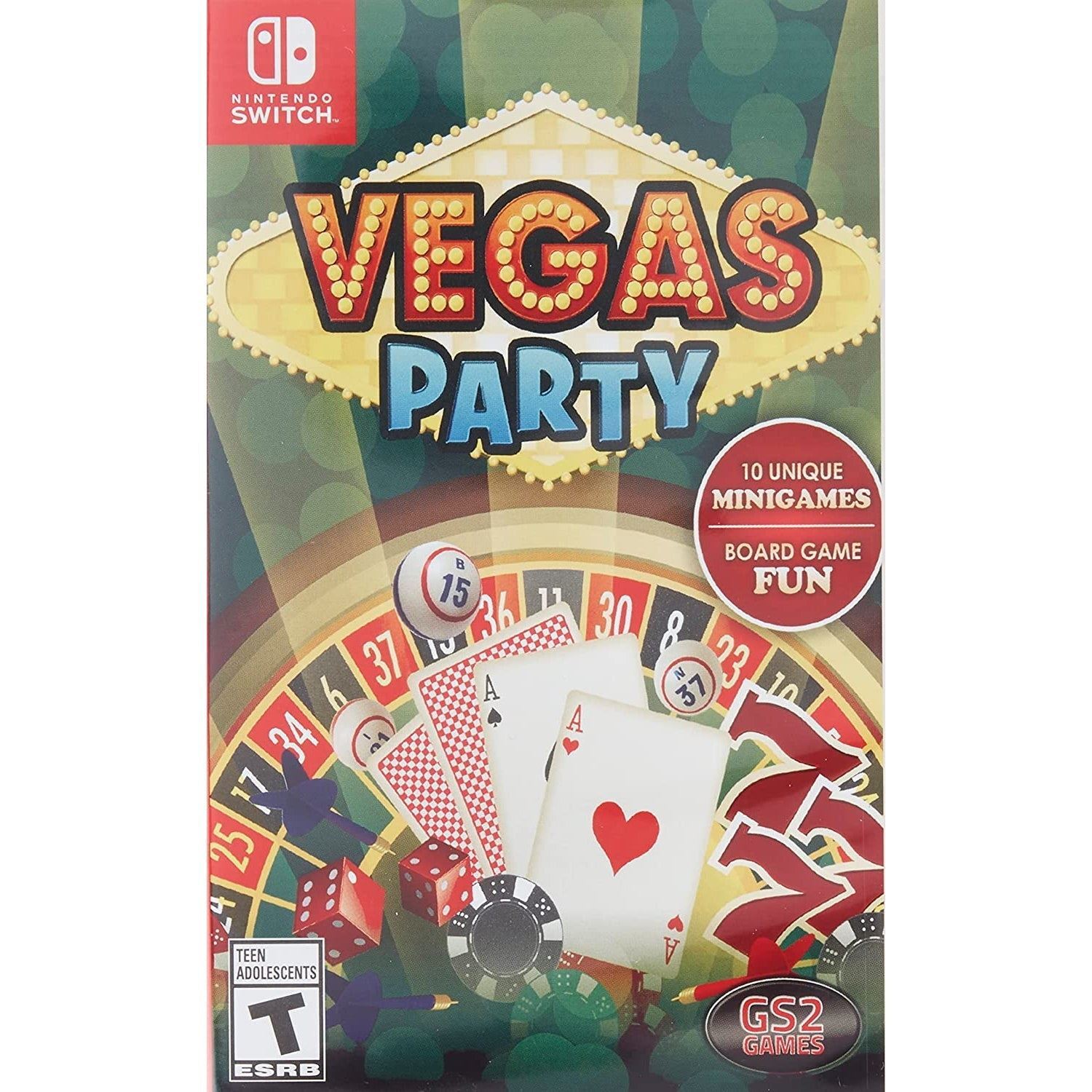 Vegas Party [Nintendo Switch] Poker 10 Mini Games Brand New Sealed Fun!!!