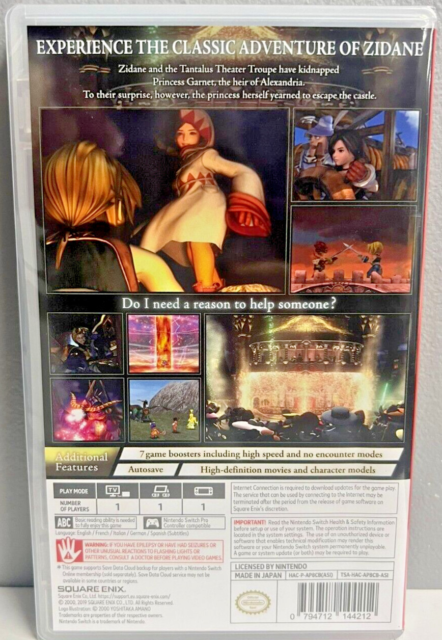 Final Fantasy IX (Multi-Language) Switch Brand New Game (2020 RPG)
