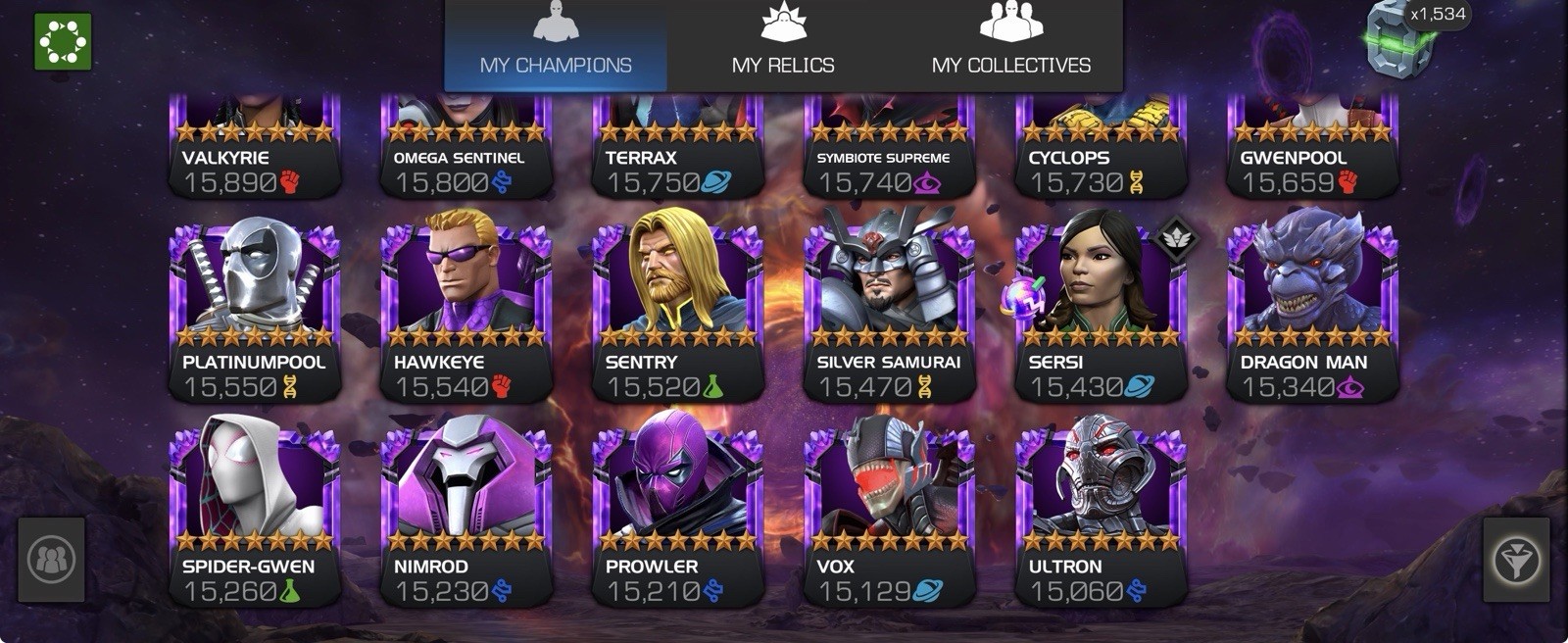 Marvel Contest of Champions MCOC Account