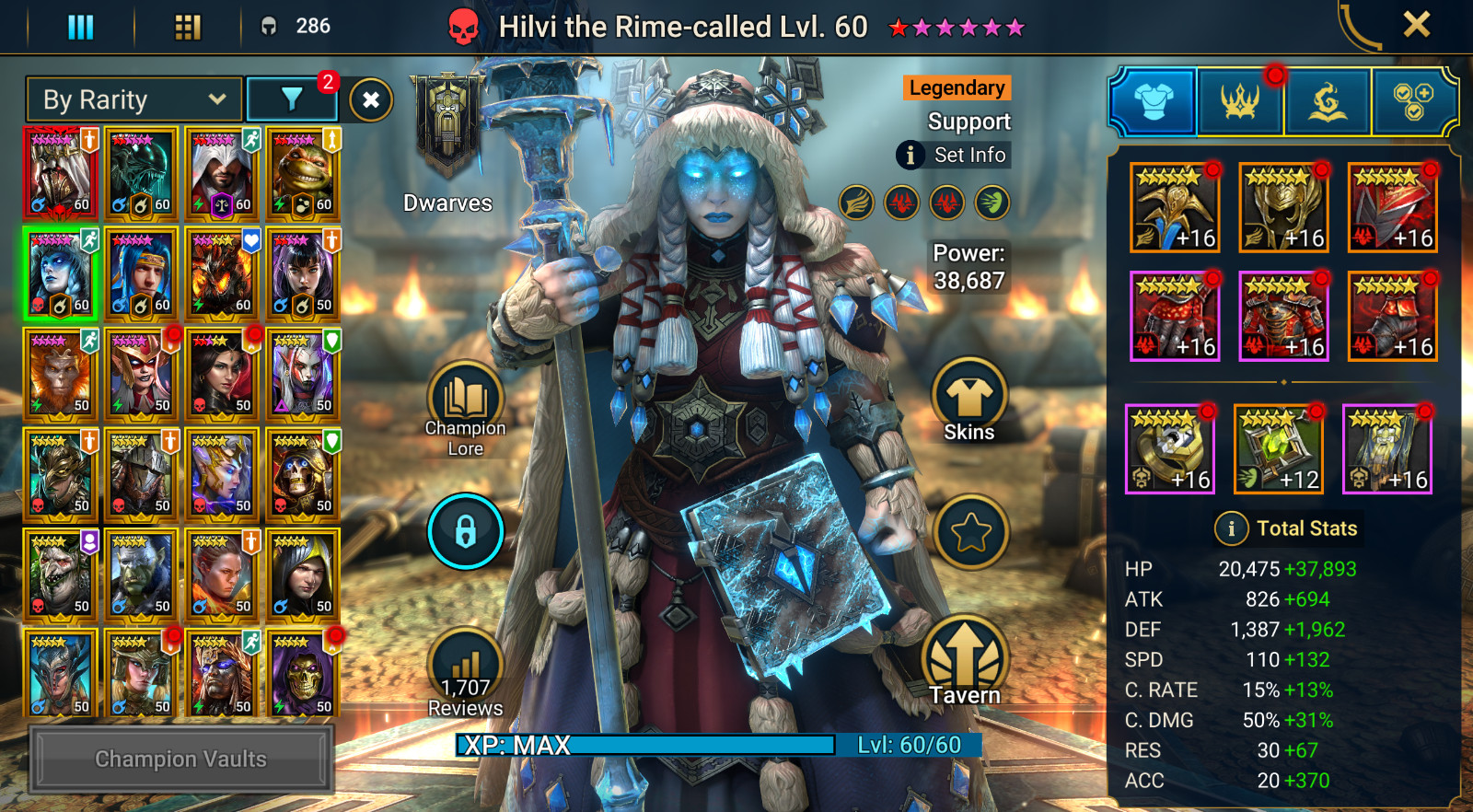 Raid Shadow Legends!1 Mythic 25 Legendary!Siegfrund,Hilvi,Trunda,Gracchos