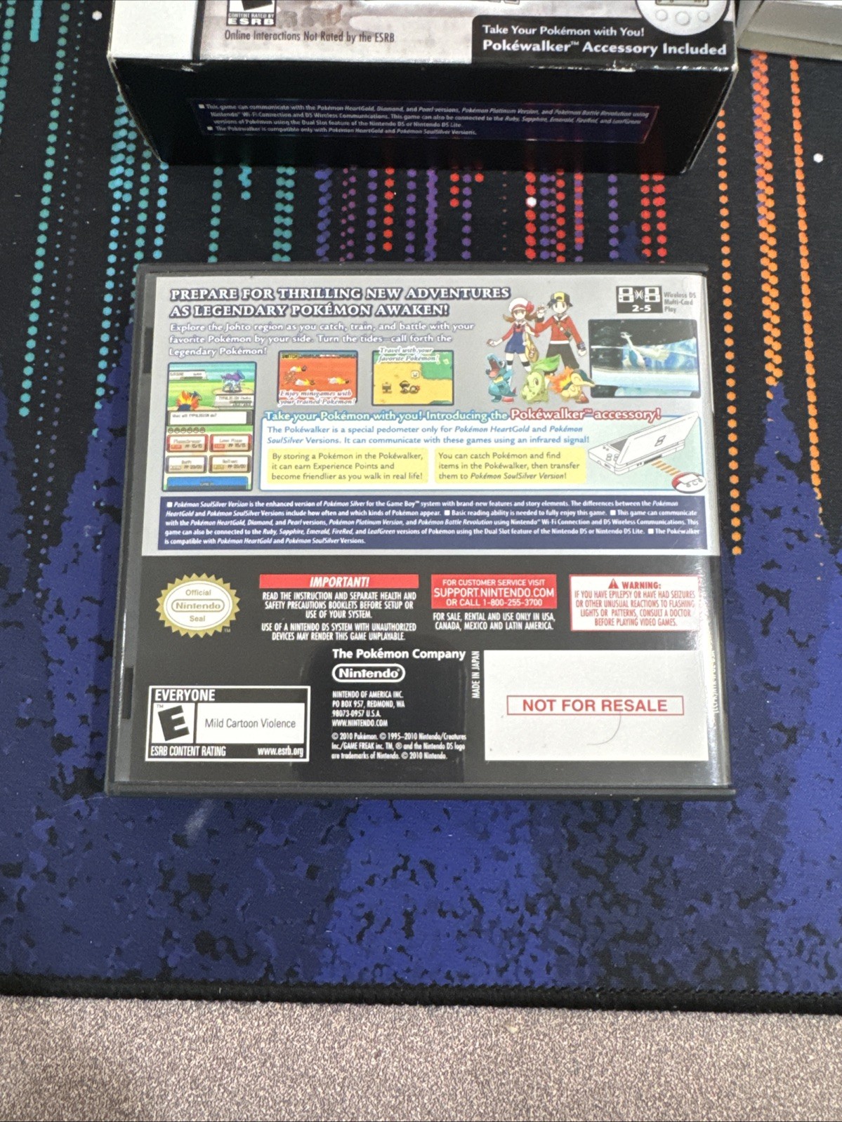 Pokemon SoulSilver Version DS Big Box No Pokewalker Authentic Tested!