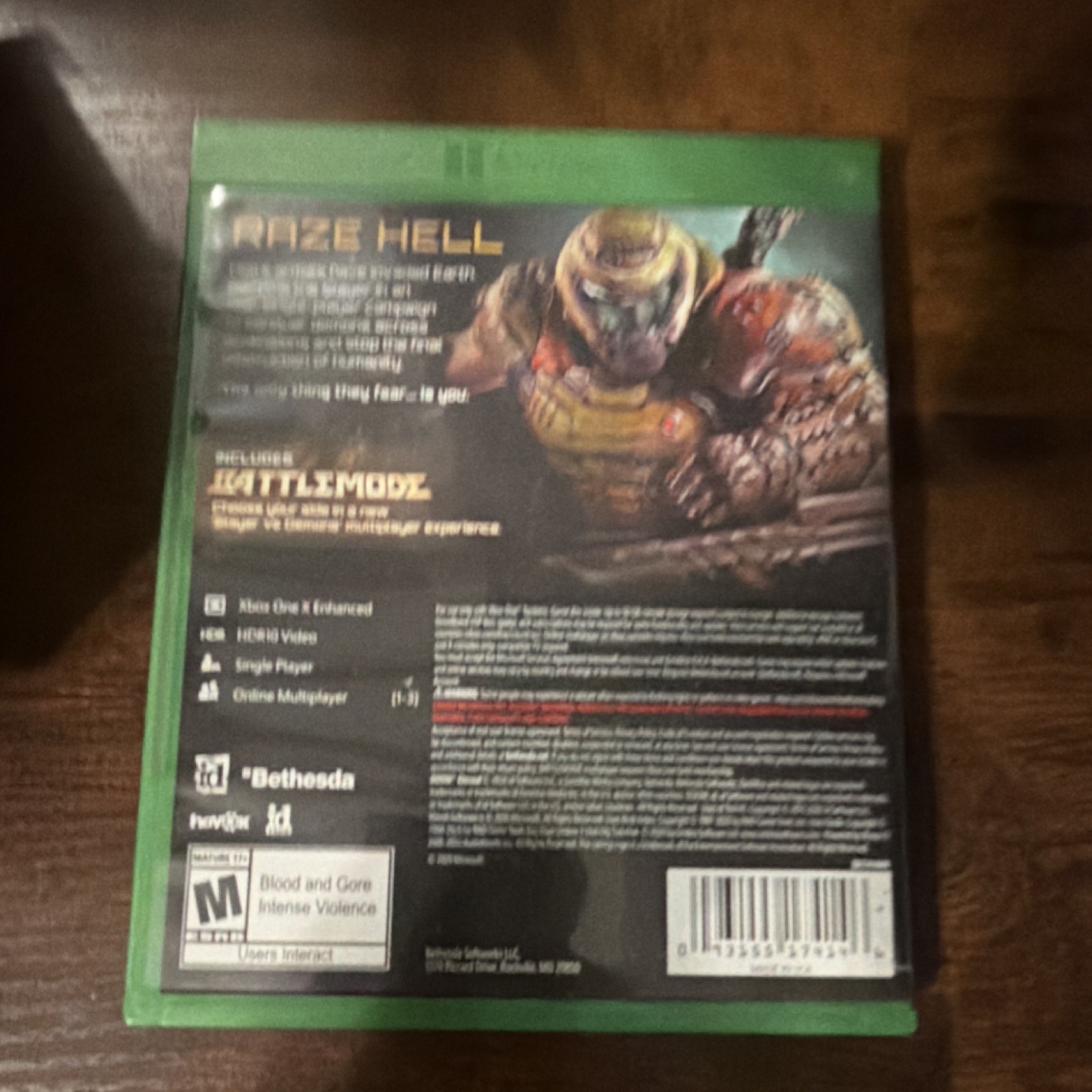 Bethesda DOOM Eternal Xbox One Shooter Action Adventure M Xbox One X Enhanced