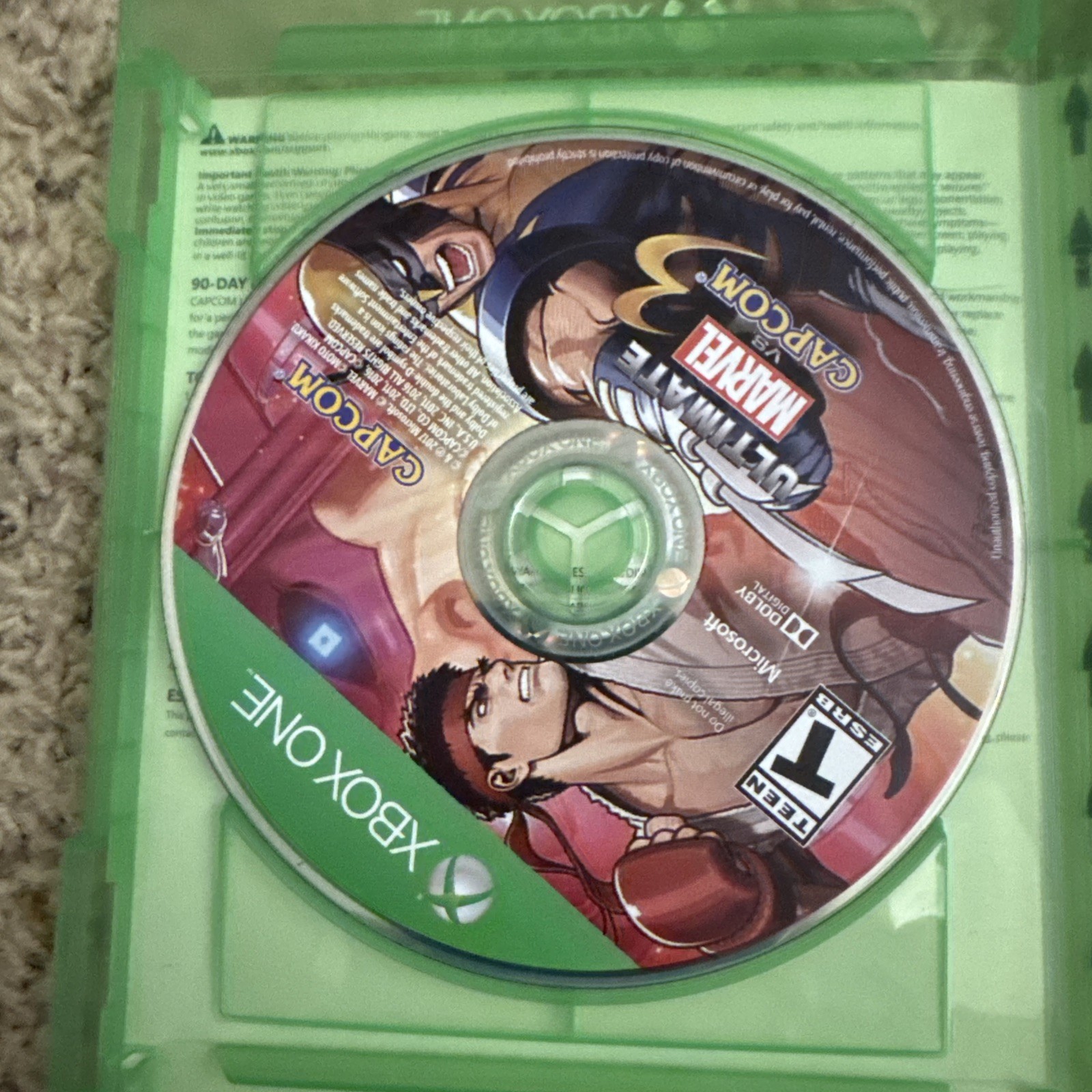 Ultimate Marvel Vs. Capcom 3 (Microsoft Xbox One, 2016) Complete With Comic