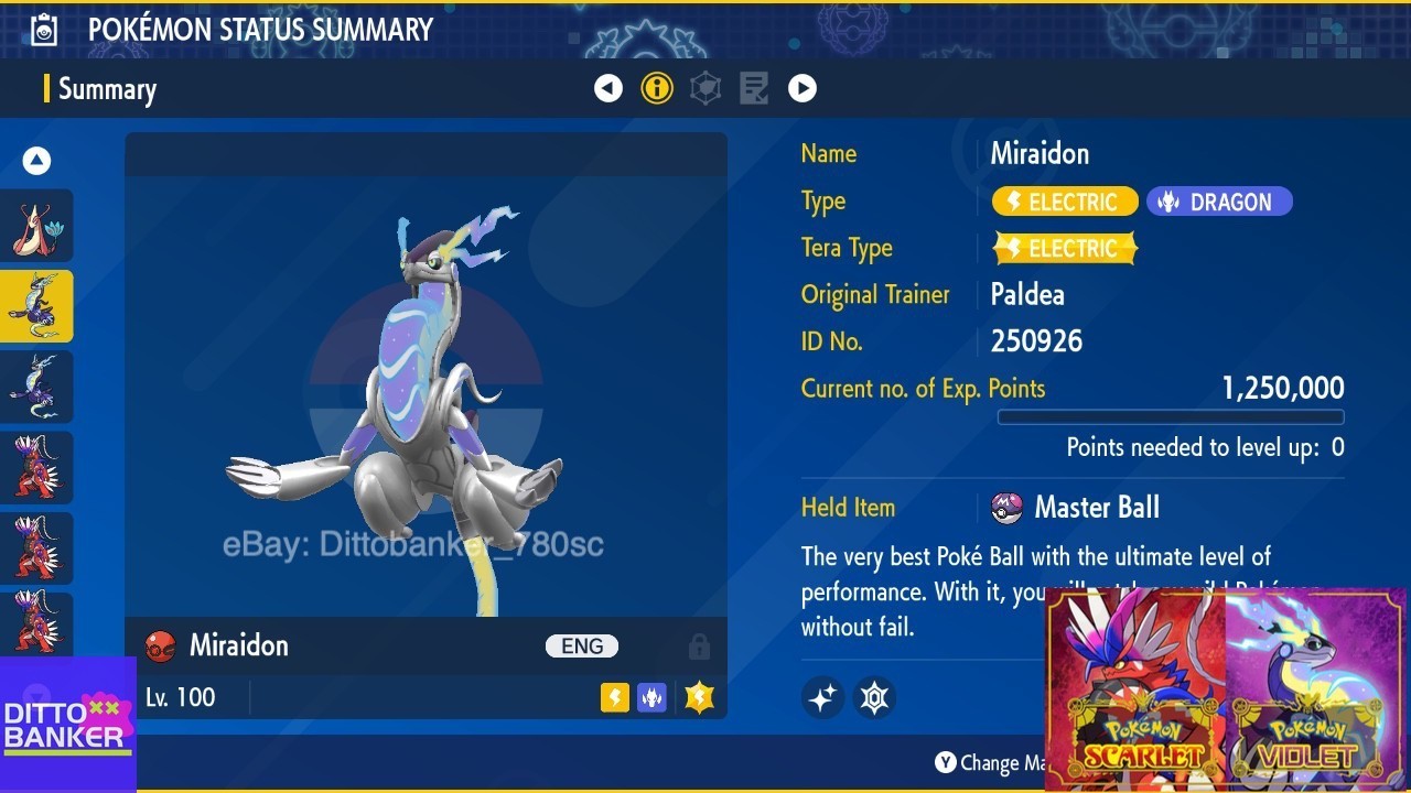 Pokemon Scarlet/Violet✨SHINY KORAIDON & MIRAIDON Evęnt Ver. Both Tradę/No Code!!