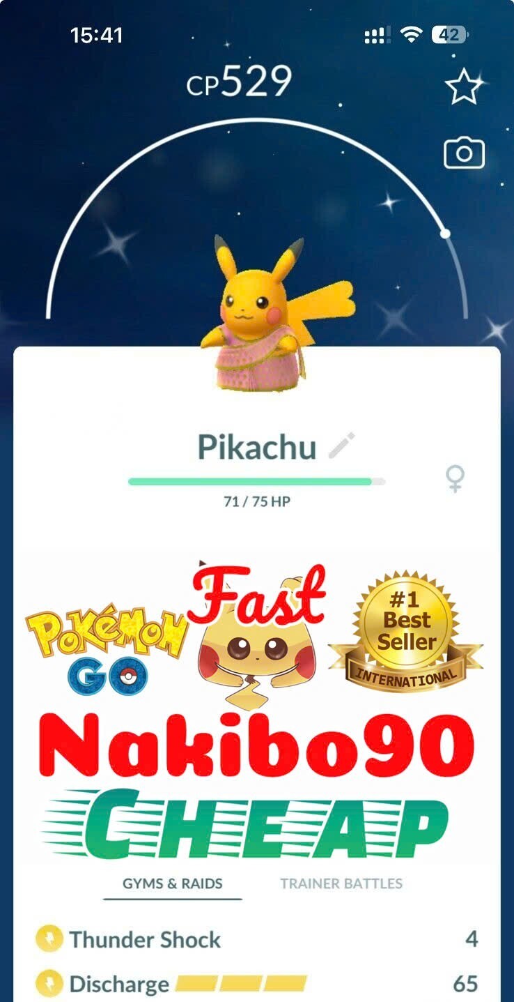Pokémon Go – Shiny Pikachu Saree Costume – Trade – P’TC – Read Describe