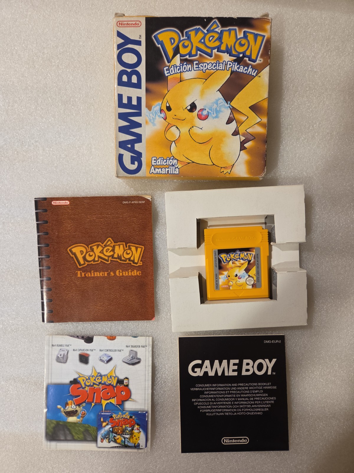 Pokemon Edicion Amarillo Game Boy Nintendo Gameboy Amarilla ES Español Caja Rea