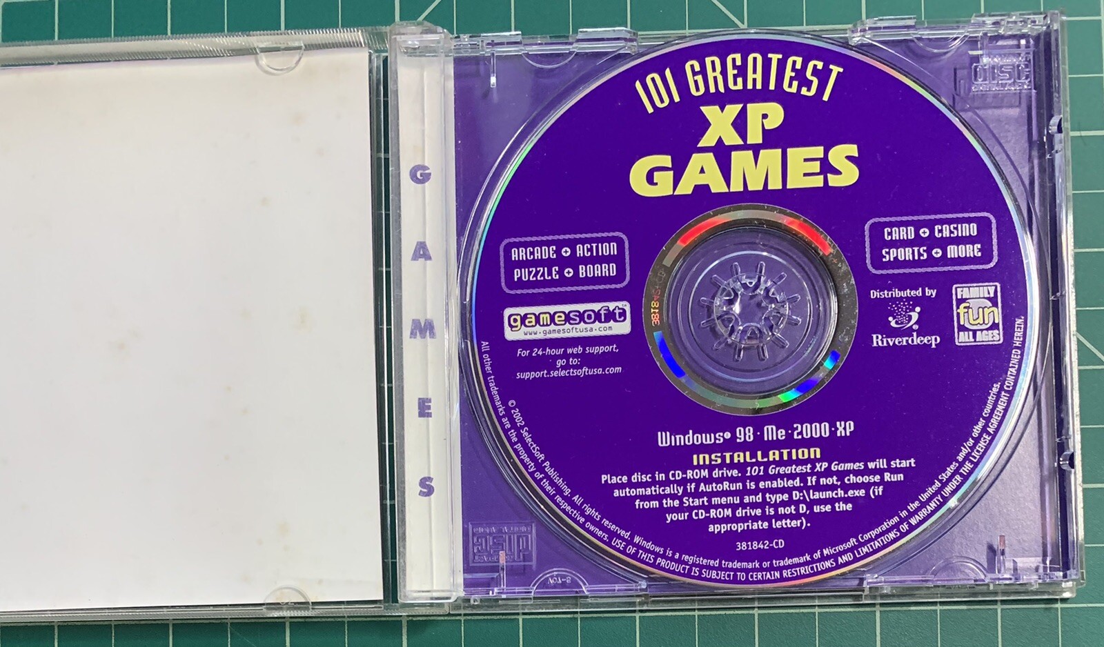 Gamesoft Family Entertainment 101 Greatest XP Games PC Very Clean Disc!!