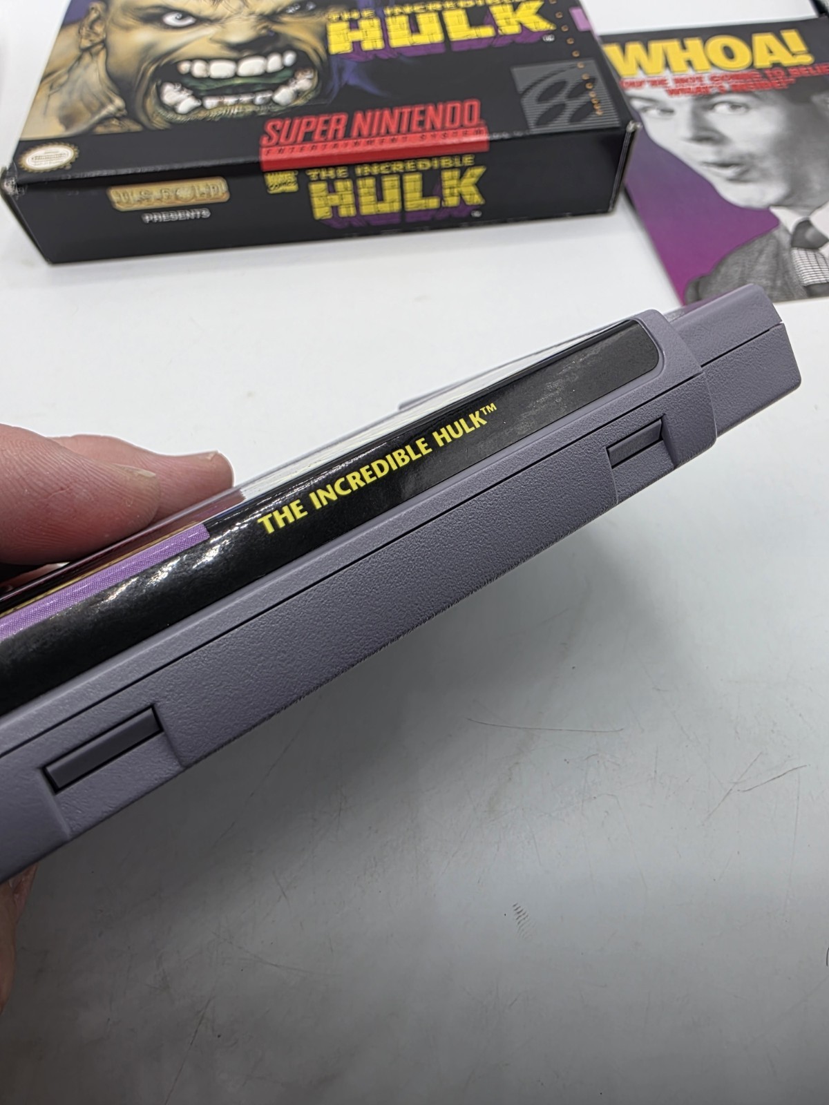 The Incredible Hulk Super Nintendo SNES Fully Complete CIB Tested Works Rare