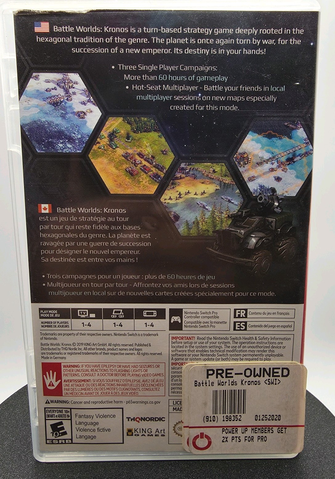 Battle Worlds: Kronos Nintendo Switch E10+ Turn-Based Strategy 2019, THQ Nordic