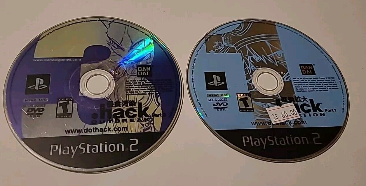 Dot Hack Outbreak Part 1 & 3 (PS2, 2003) Game Disc Only – Tested