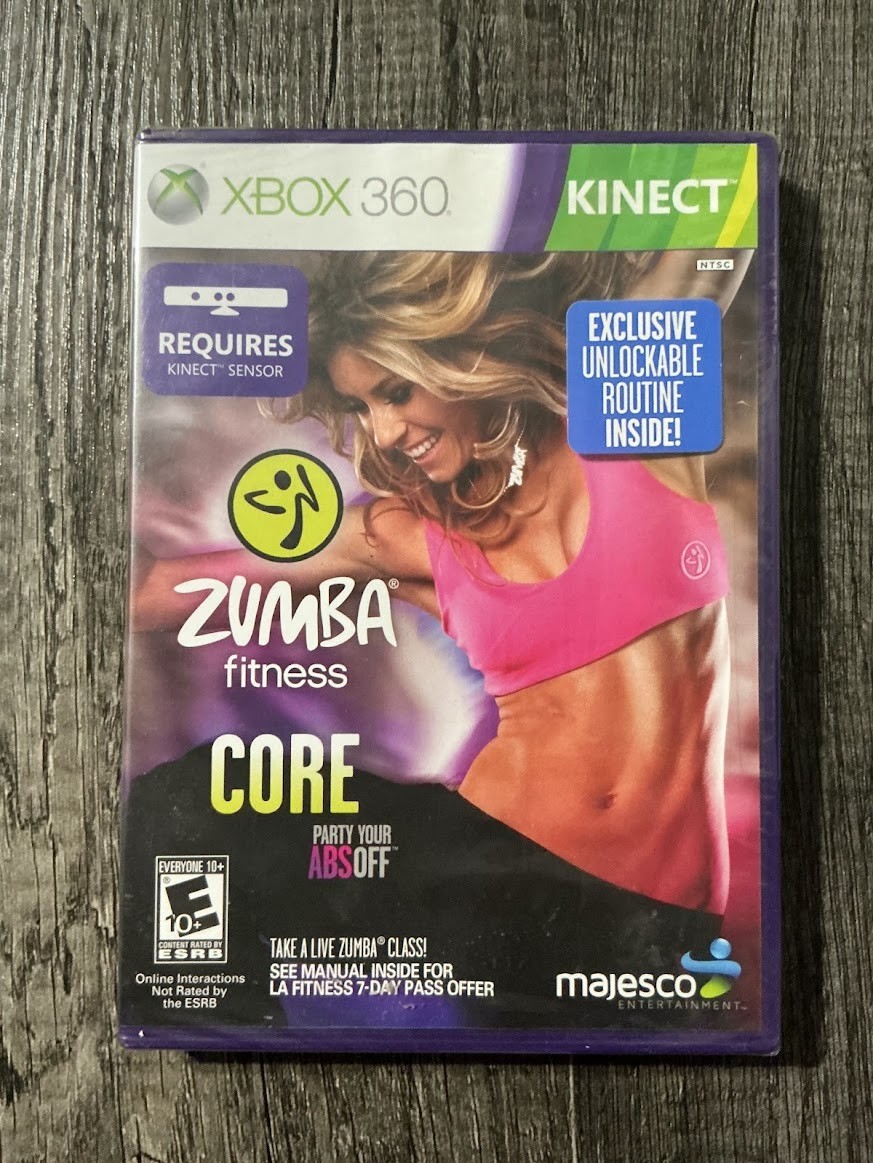 Zumba Fitness Core & Join The Party Xbox 360 Kinect Games Lot One New One Used