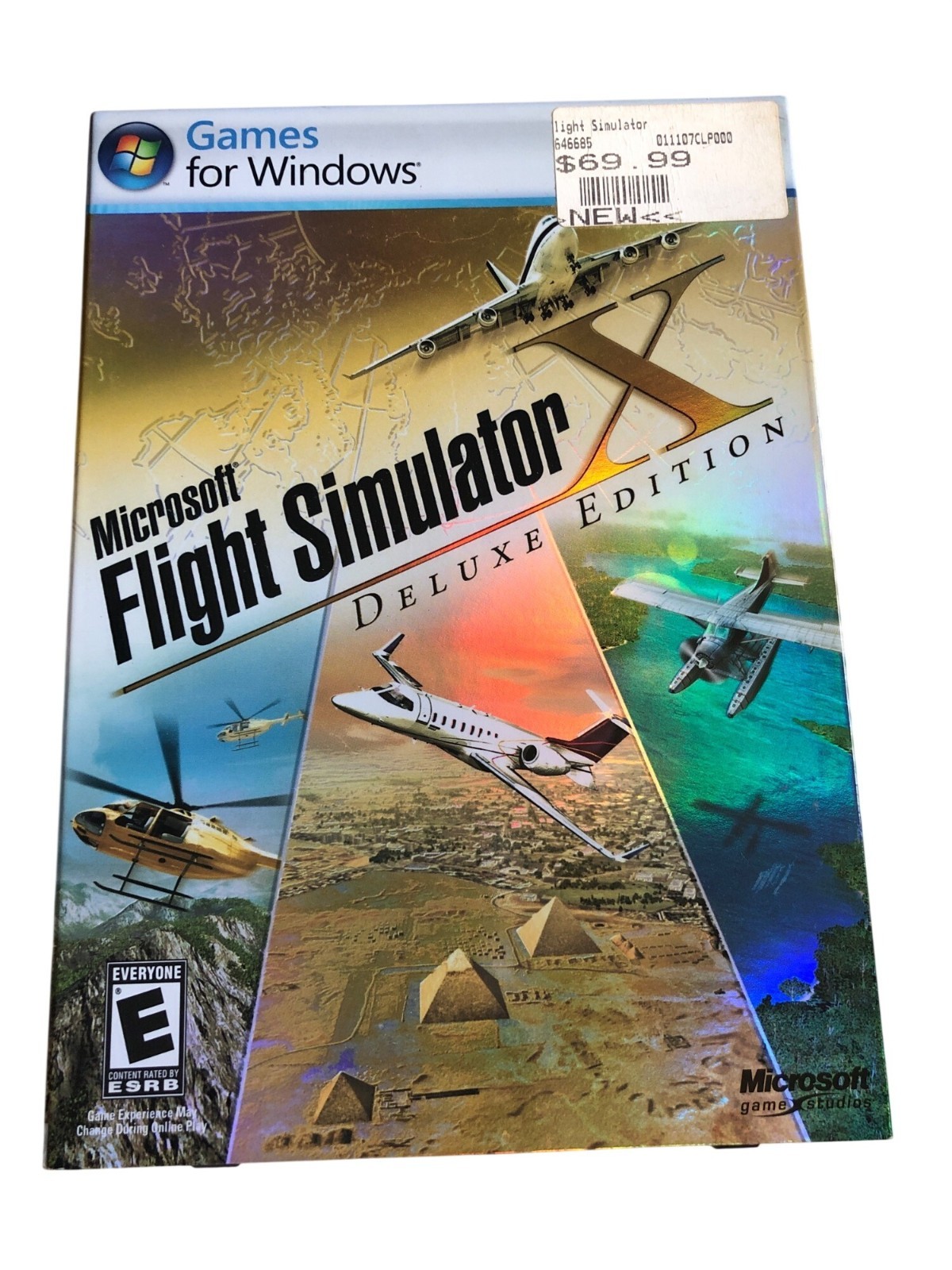 Microsoft Flight Simulator X Deluxe Edition PC DVD Game Manuals KEY
