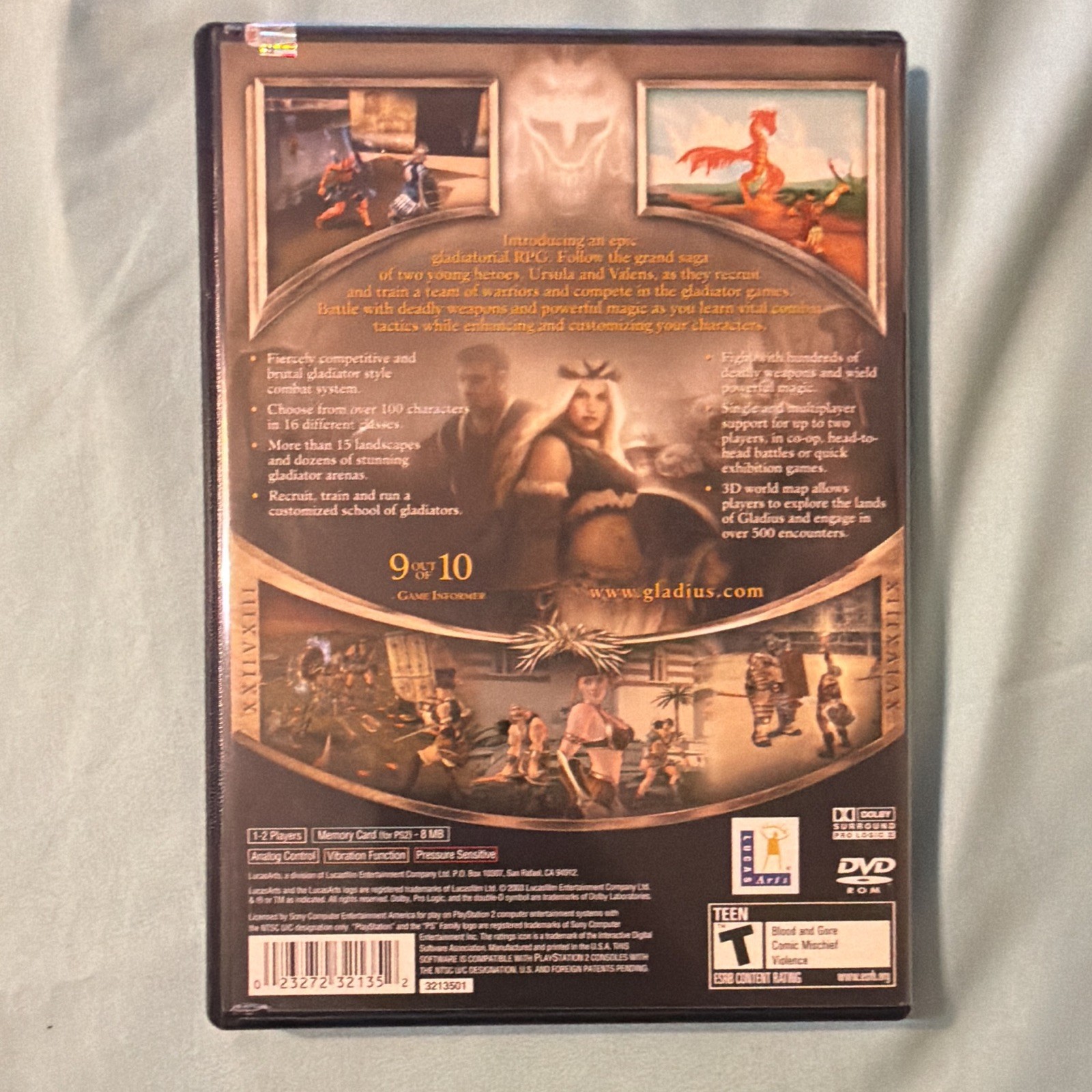 LucasArts Gladius Sony PlayStation 2 PS2 Manual NTSC-U/C T 2003 Tactical RPG