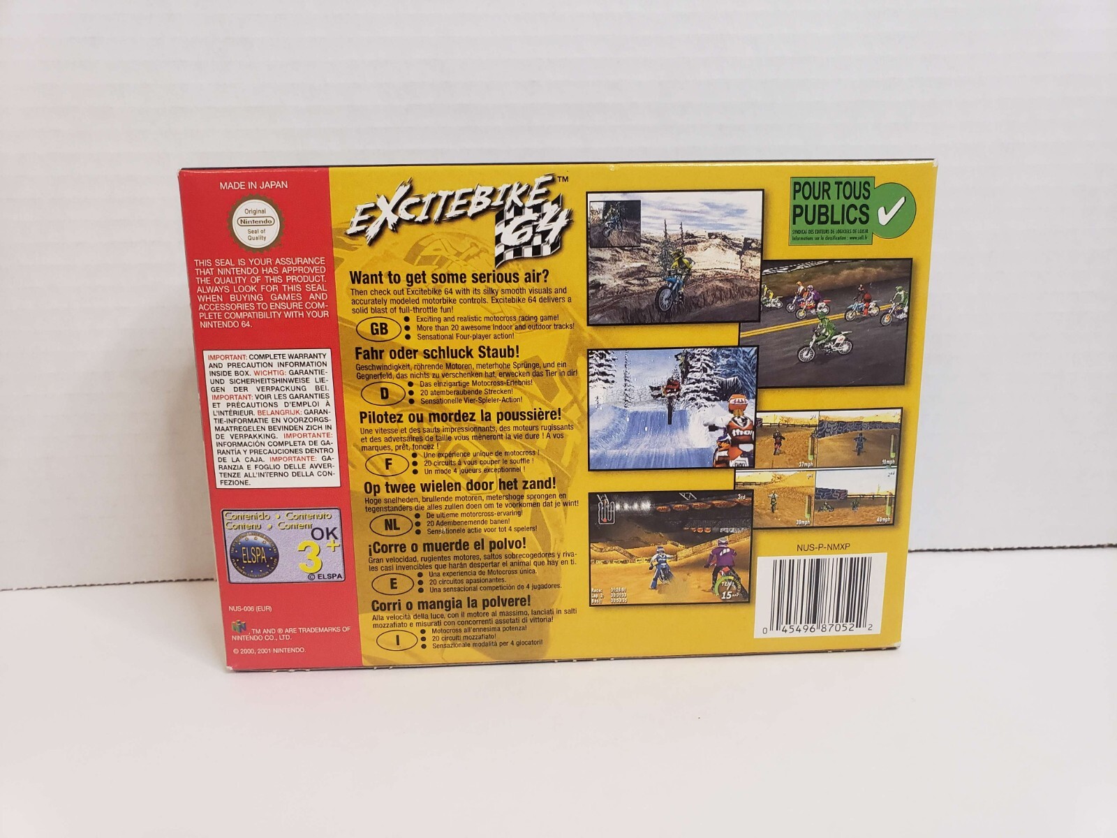 Nintendo 64 N64 ExciteBike 64 Boxed PAL BNIB