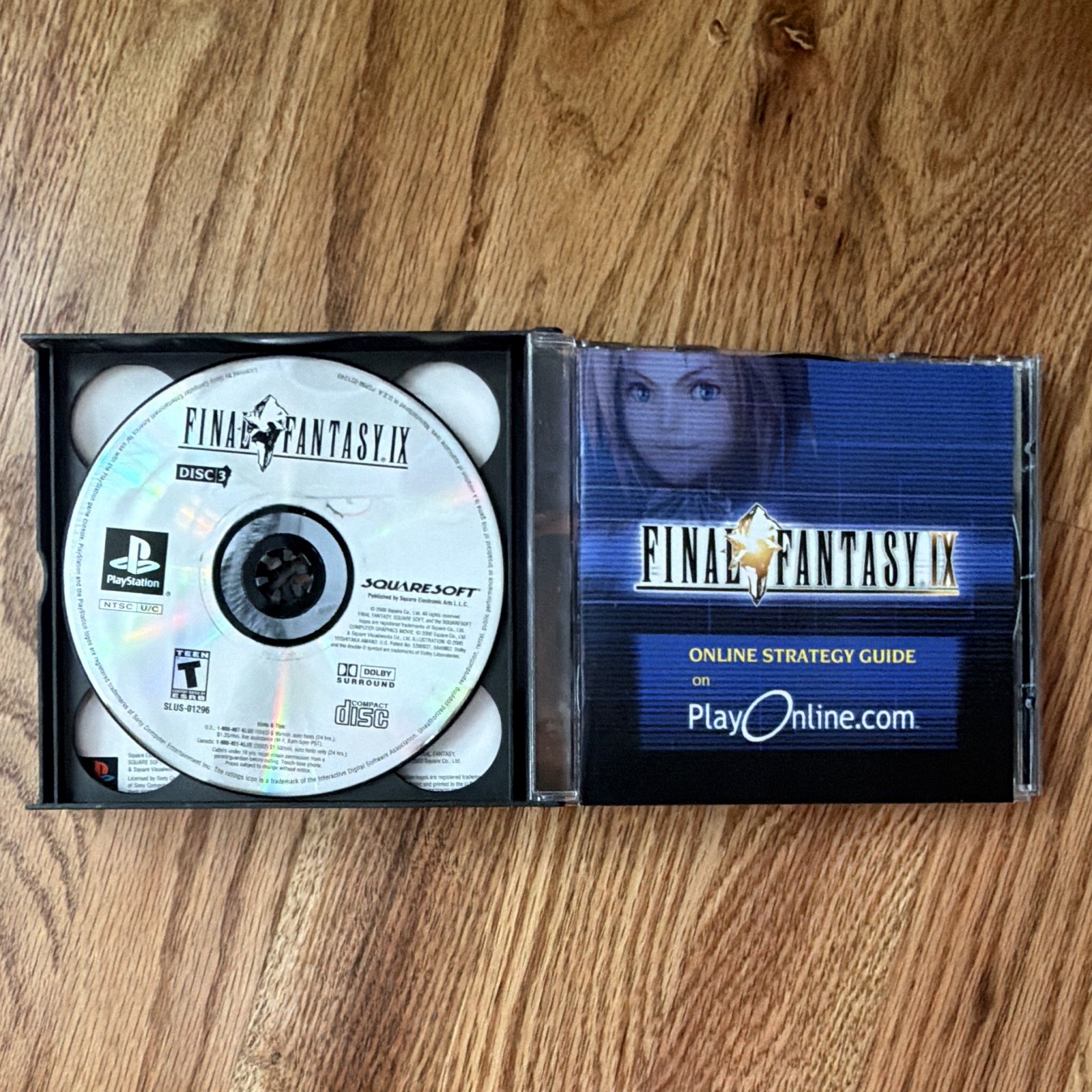 Squaresoft Final Fantasy IX (Sony PlayStation 1) 4-Disc Manual NTSC-U/C 2000 T