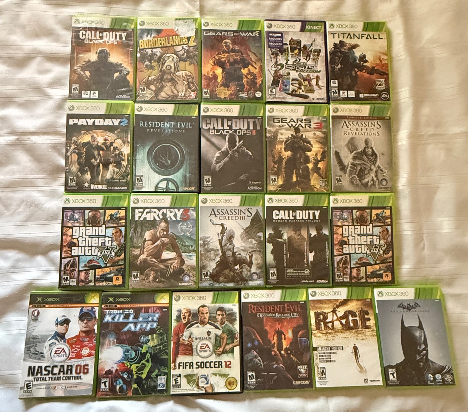 Xbox 360 Original Xbox Game Lot 21 COD GTA Gears Assassin’s Creed Halo Action