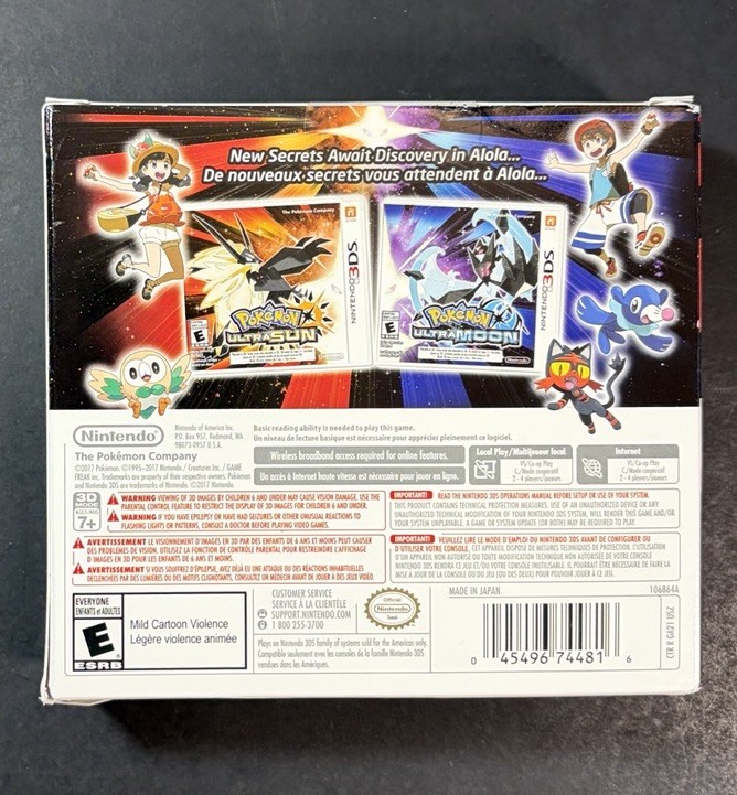 Pokemon Ultra Sun Ultra Moon [ Veteran Trainer Dual Pack ] (3DS) NEW Shelf Wear