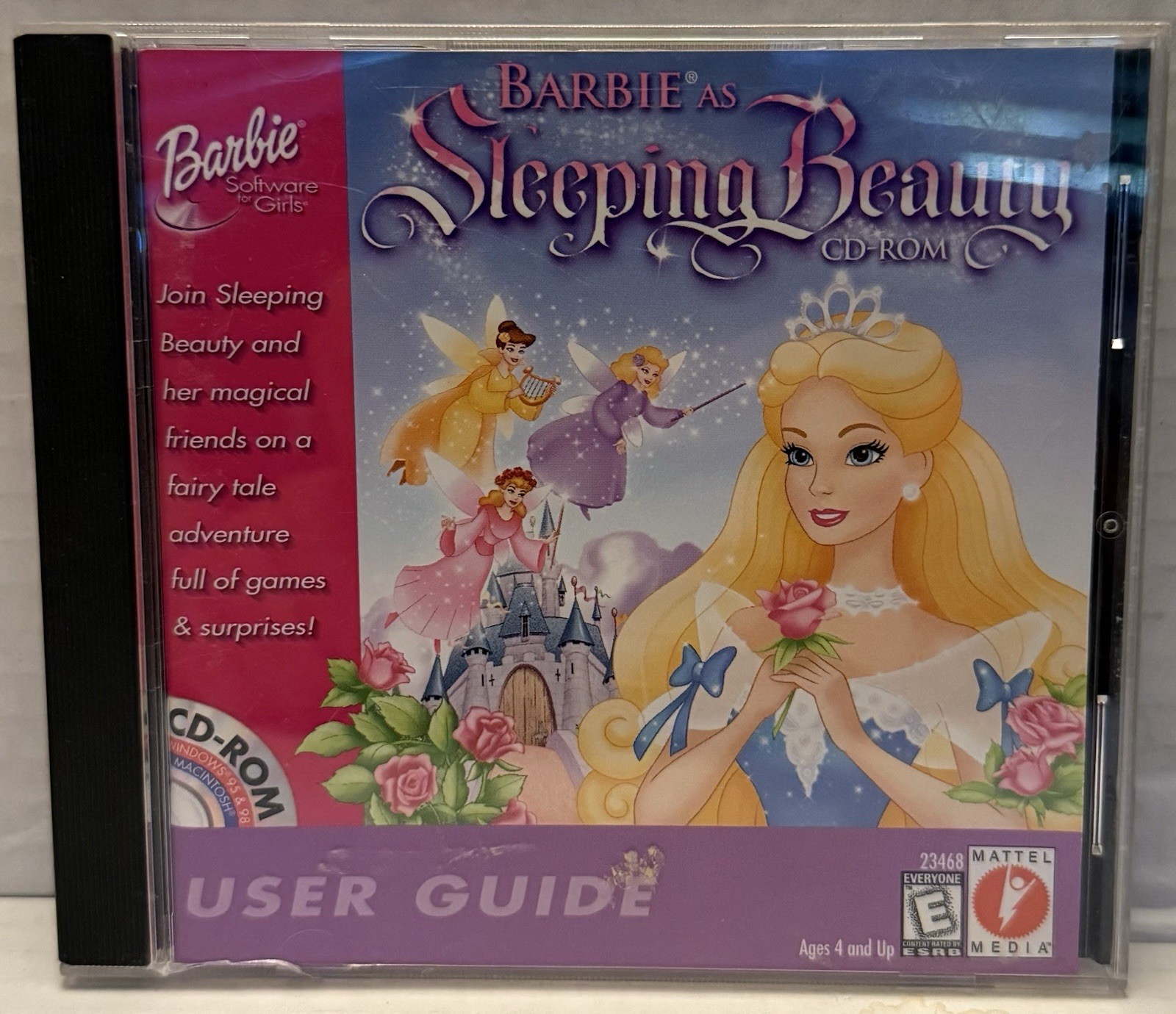 Barbie as Sleeping Beauty CD-ROM (Windows/Mac, 1999) Complete, CIB – Tested