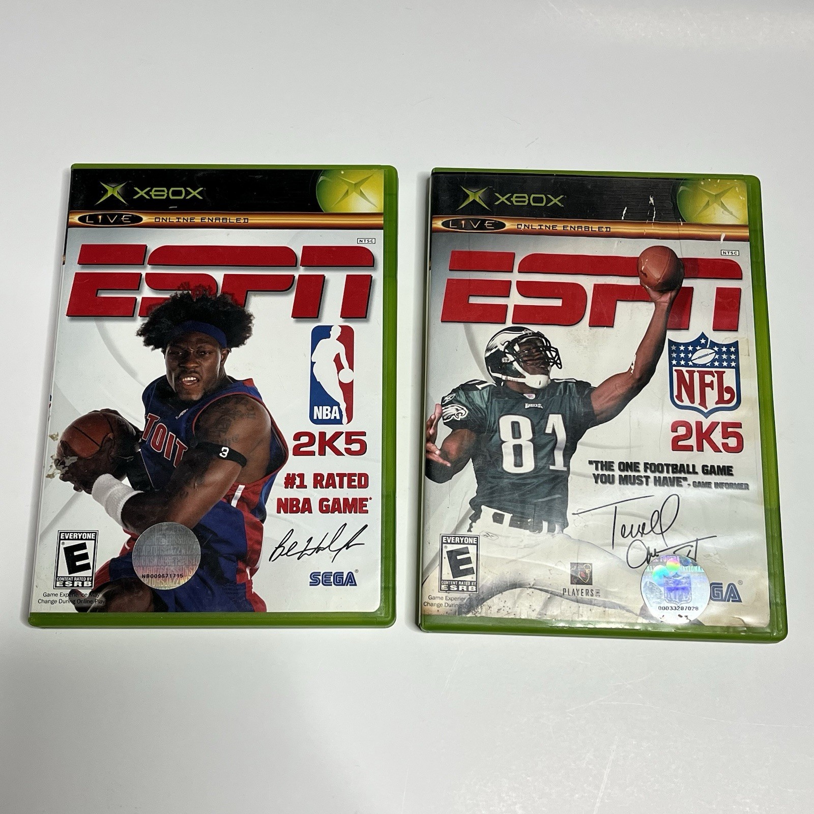 ESPN NFL 2K5 & ESPN NBA 2k5 (Microsoft Original Xbox) W/ Manuals Tested