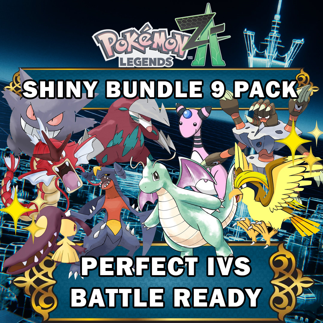 POKEMON LEGENDS ZA Z-A 6IV SHINY MEGA BUNDLE EV TRAINED