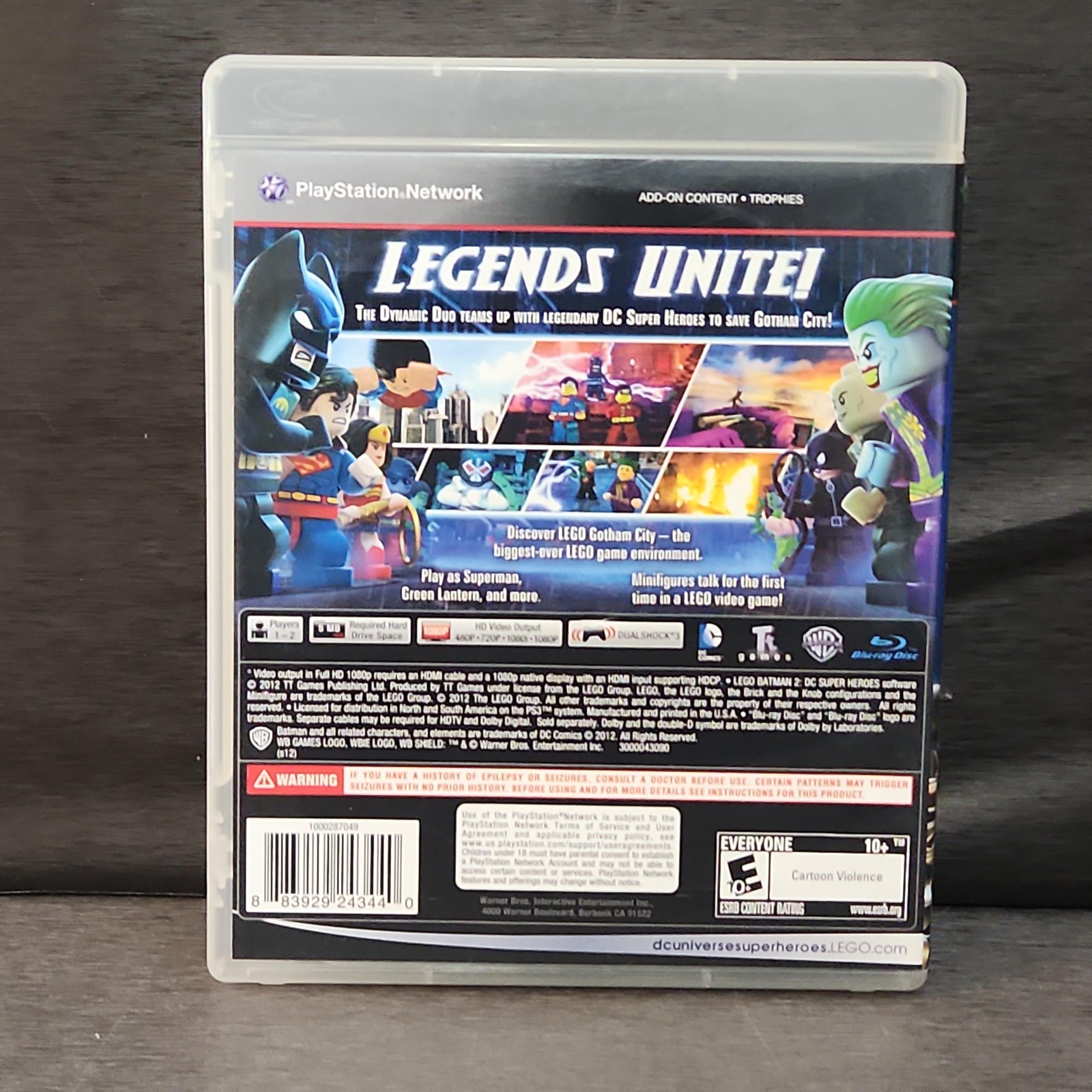 LEGO Batman 2 DC Super Heroes PS3 Game CIB Manual E10+ WB NTSC-U/C