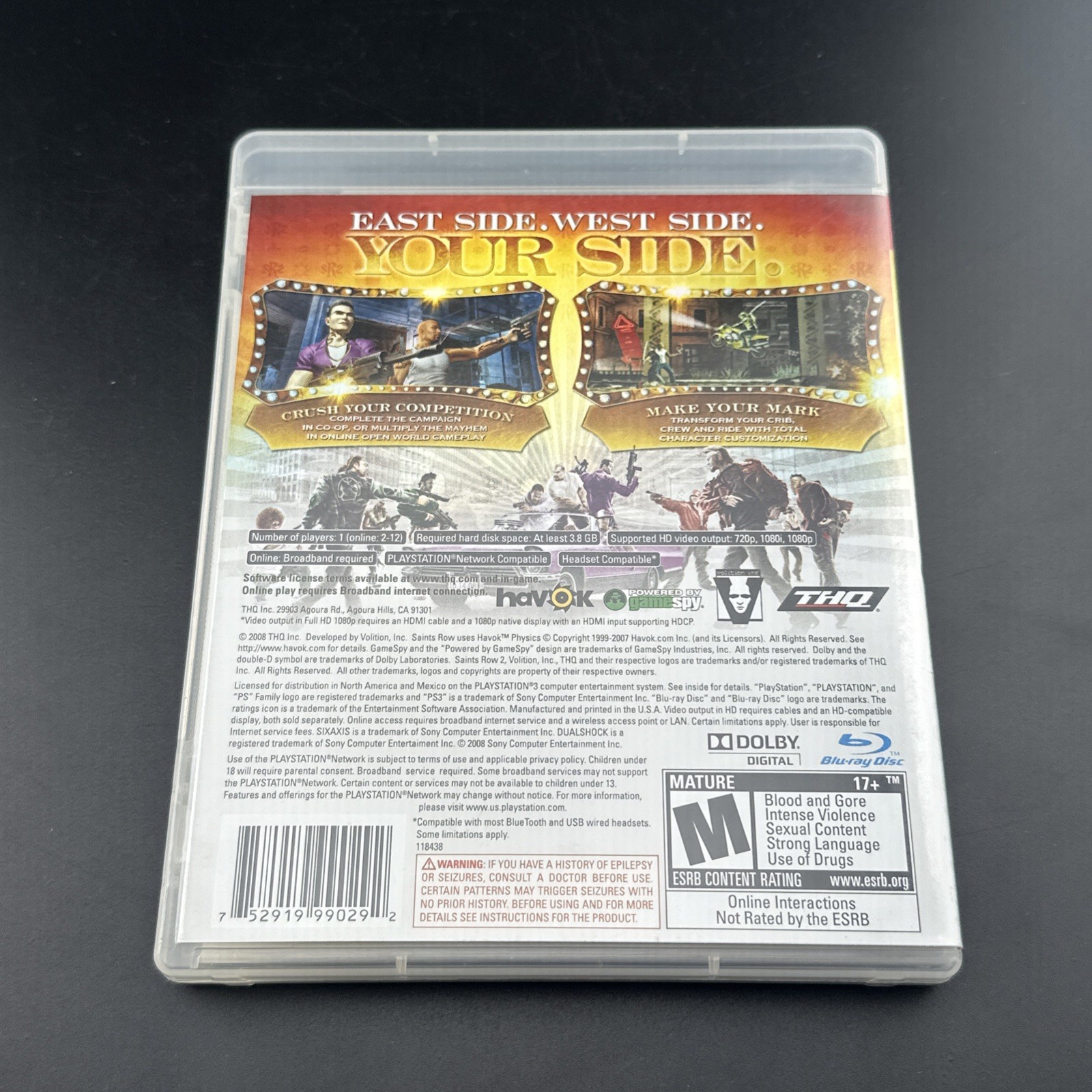 Saints Row 2 (Sony Playstation 3, 2008) PS3 With Manual – TESTED AND WORKING!